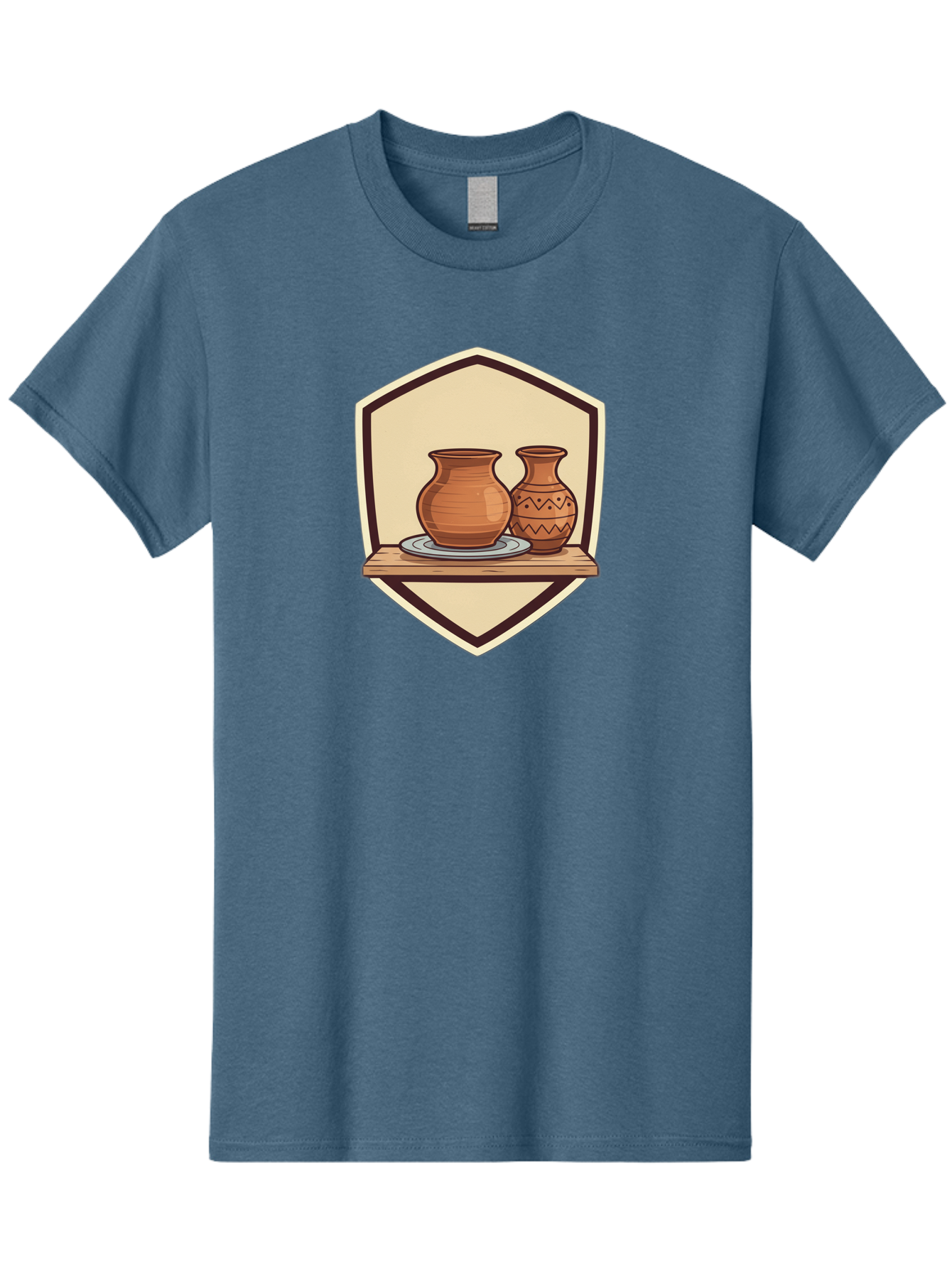Two-Clay-Pots Men'S Graphic Tee, 100% Cotton, Comfortable Casual Summer Wear, Machine Washable, Clay Pots, Terracotta, Pottery, Decorative Vases, Traditional Crafts, Handcrafted Ceramics, Vintage Decor Bab561