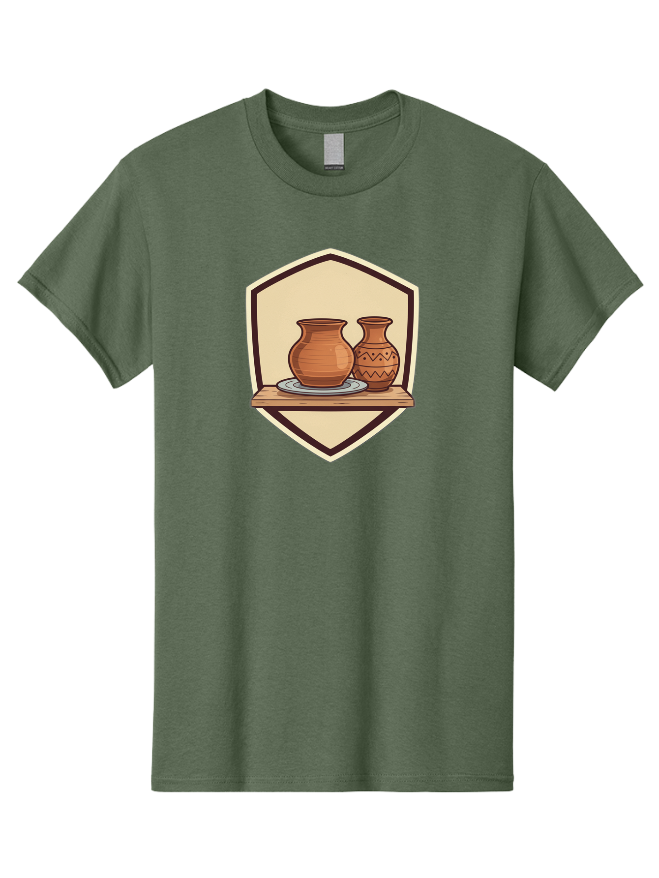 Two-Clay-Pots Men'S Graphic Tee, 100% Cotton, Comfortable Casual Summer Wear, Machine Washable, Clay Pots, Terracotta, Pottery, Decorative Vases, Traditional Crafts, Handcrafted Ceramics, Vintage Decor Bab561