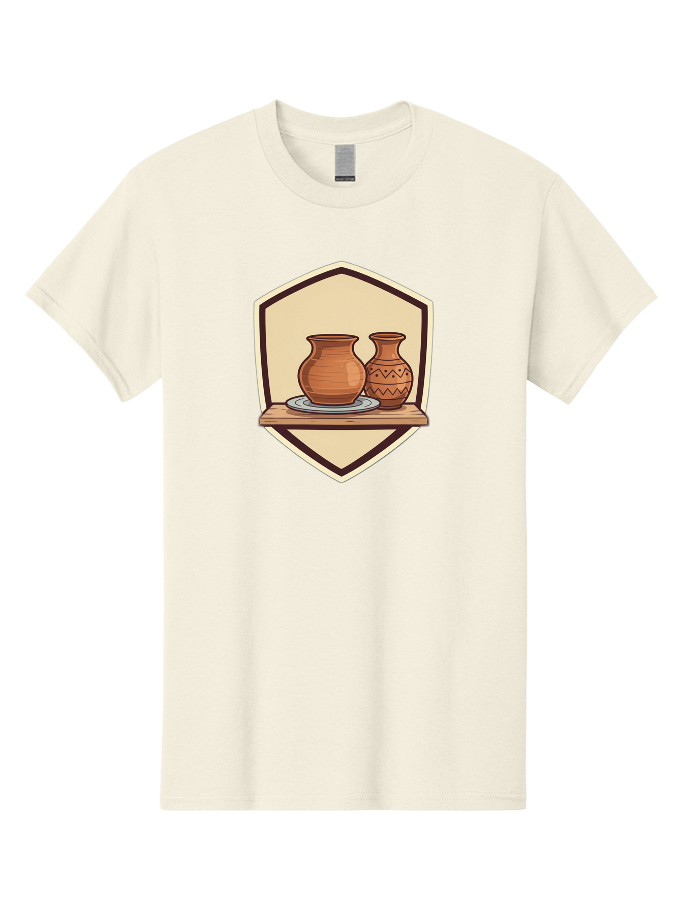 Two-Clay-Pots Men'S Graphic Tee, 100% Cotton, Comfortable Casual Summer Wear, Machine Washable, Clay Pots, Terracotta, Pottery, Decorative Vases, Traditional Crafts, Handcrafted Ceramics, Vintage Decor Bab561