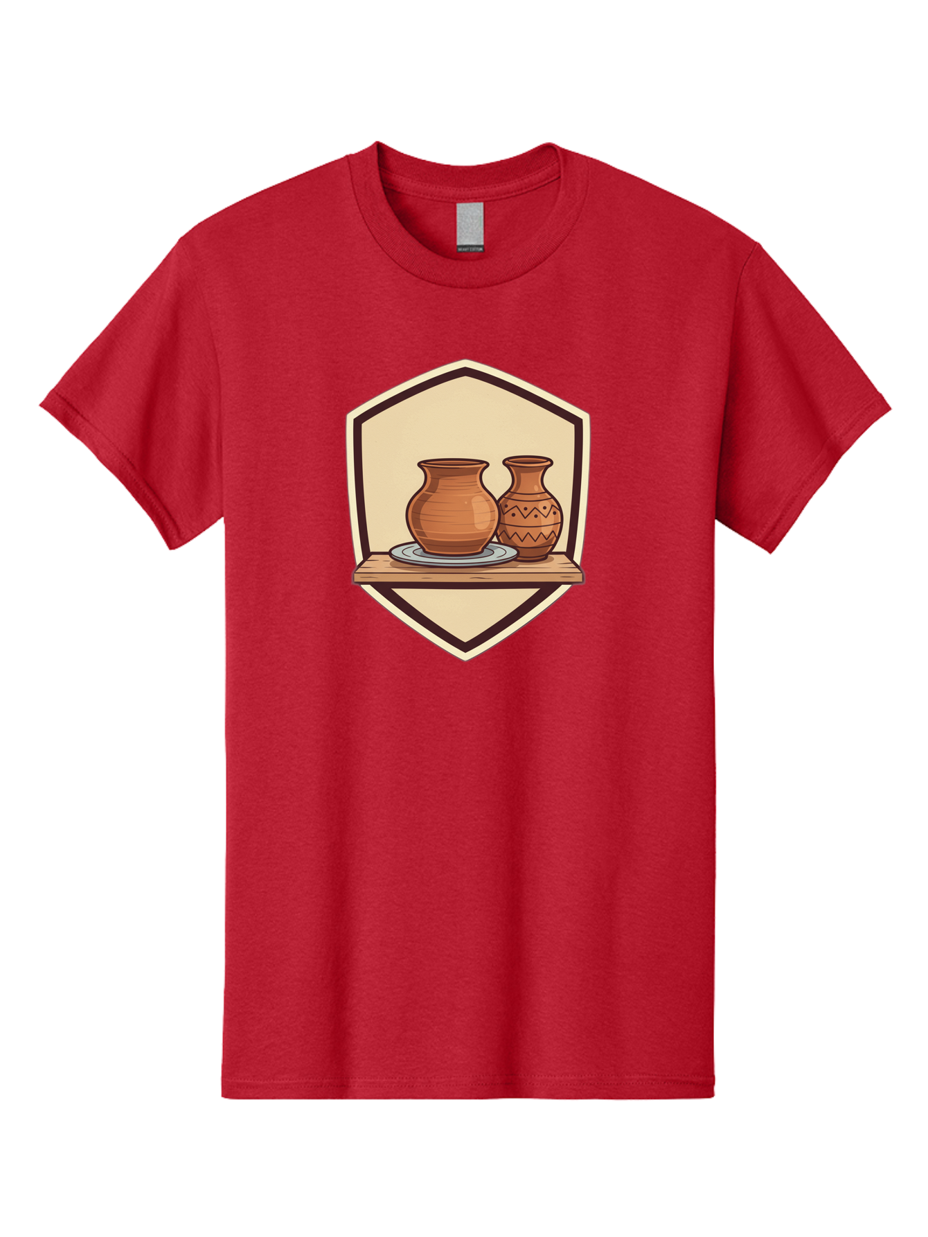 Two-Clay-Pots Men'S Graphic Tee, 100% Cotton, Comfortable Casual Summer Wear, Machine Washable, Clay Pots, Terracotta, Pottery, Decorative Vases, Traditional Crafts, Handcrafted Ceramics, Vintage Decor Bab561