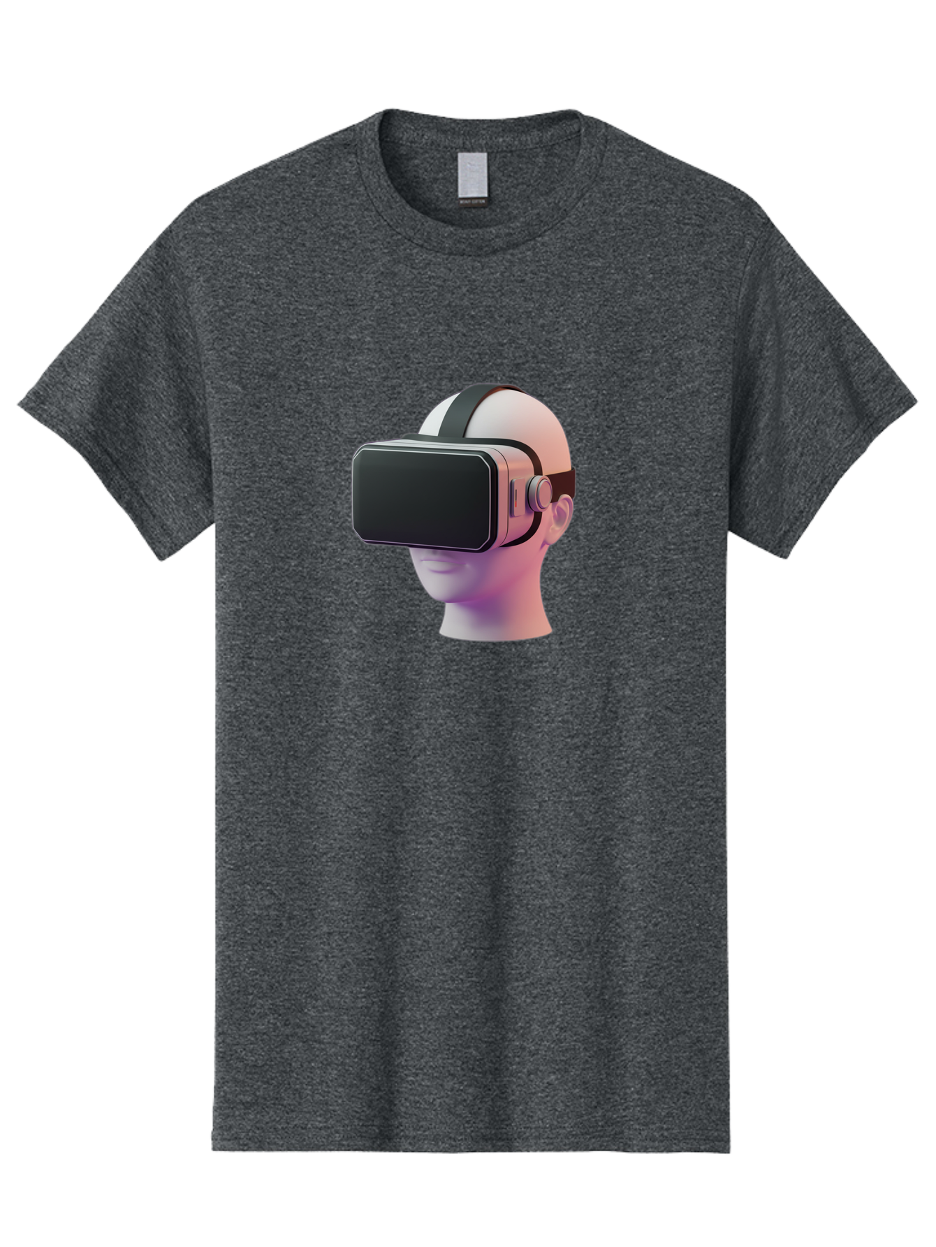 Vr-Headset-Mannequin Men'S Graphic Tee, 100% Cotton, Comfortable Casual Summer Wear, Machine Washable, Virtual Reality Headset, Vr Technology, Futuristic Design, Sleek Black, Modern Gadgets, Gaming, Immersive Experience, Innovative Tech Bab573