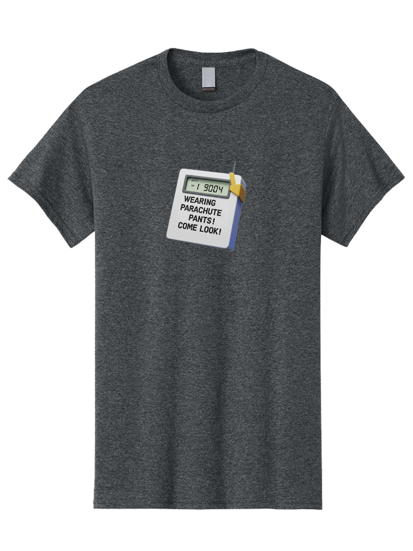 Wearing-Parachute-Pants-Come-Look Men'S Graphic Tee, 100% Cotton, Comfortable Casual Summer Wear, Machine Washable, Digital Calendar, 3D Rendering, Novelty Calendar, Fun Text, Parachute Pants Reference, Retro Fashion, 90S Nostalgia, Bab579