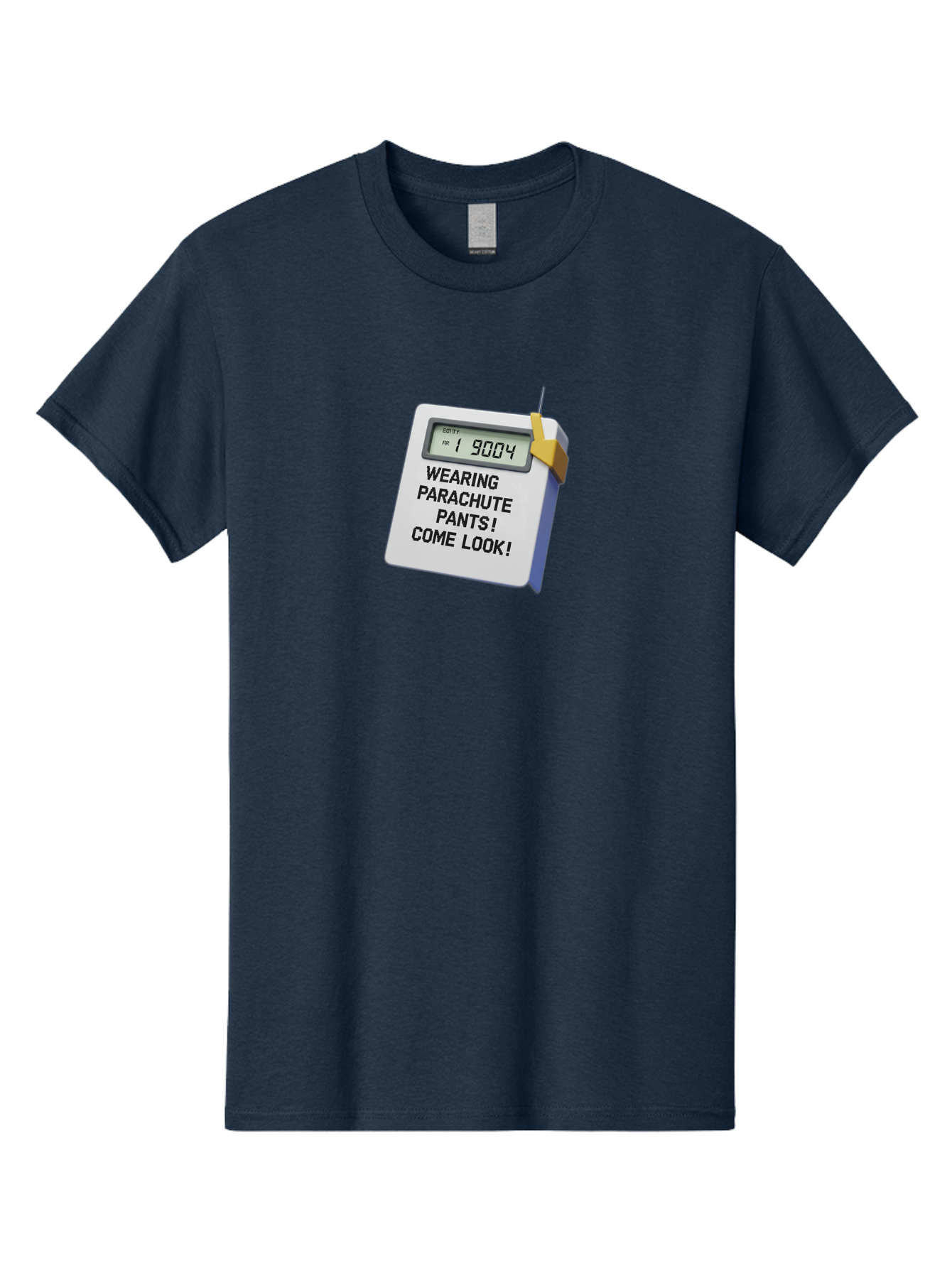 Wearing-Parachute-Pants-Come-Look Men'S Graphic Tee, 100% Cotton, Comfortable Casual Summer Wear, Machine Washable, Digital Calendar, 3D Rendering, Novelty Calendar, Fun Text, Parachute Pants Reference, Retro Fashion, 90S Nostalgia, Bab579