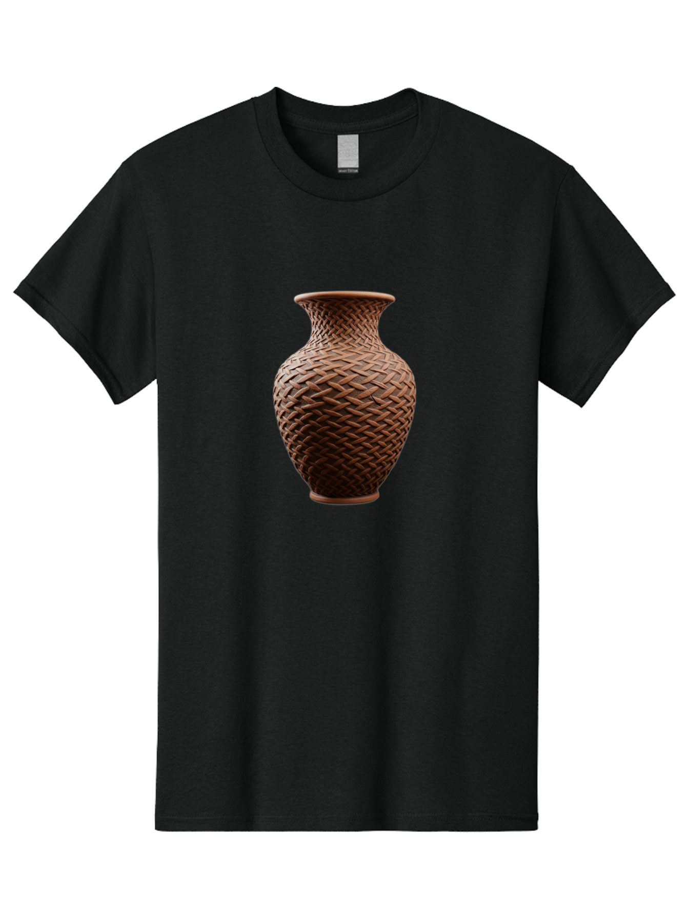 Wicker-Vase Men'S Graphic Tee, 100% Cotton, Comfortable Casual Summer Wear, Machine Washable, Woven Vase, Terracotta Pot, Earthy Tones, Woven Design, Traditional Craftsmanship, Handmade Pottery, Bohemian Decor, Rustic Charm, Home Decor Bab587