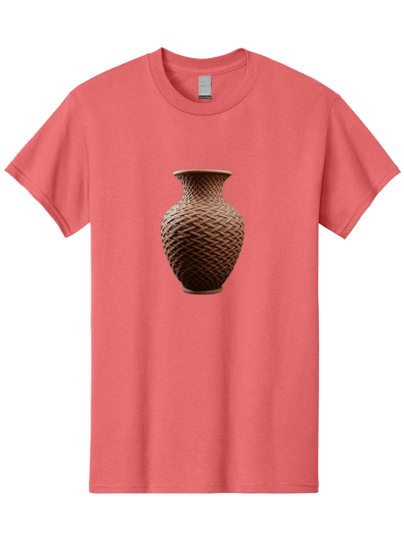 Wicker-Vase Men'S Graphic Tee, 100% Cotton, Comfortable Casual Summer Wear, Machine Washable, Woven Vase, Terracotta Pot, Earthy Tones, Woven Design, Traditional Craftsmanship, Handmade Pottery, Bohemian Decor, Rustic Charm, Home Decor Bab587