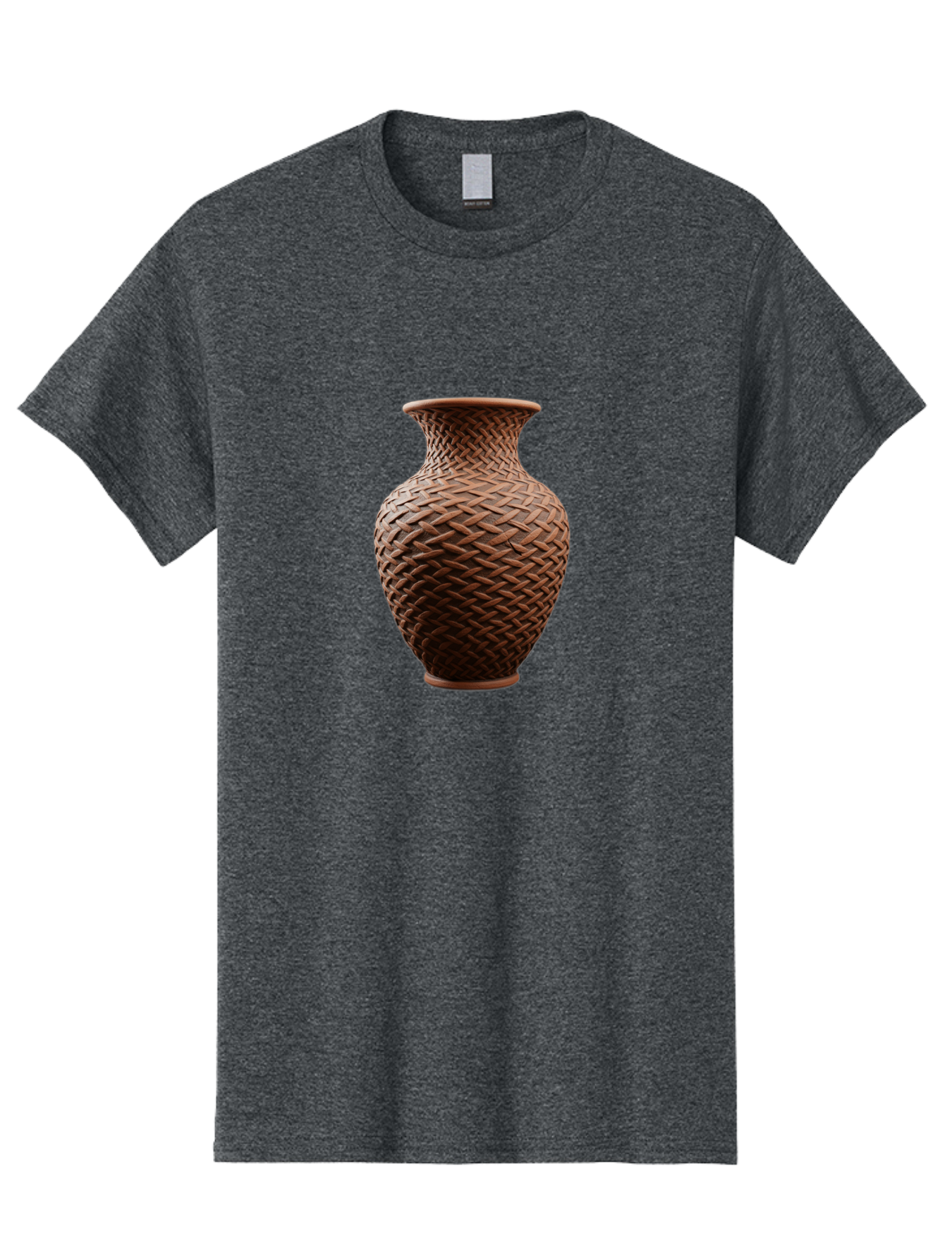 Wicker-Vase Men'S Graphic Tee, 100% Cotton, Comfortable Casual Summer Wear, Machine Washable, Woven Vase, Terracotta Pot, Earthy Tones, Woven Design, Traditional Craftsmanship, Handmade Pottery, Bohemian Decor, Rustic Charm, Home Decor Bab587