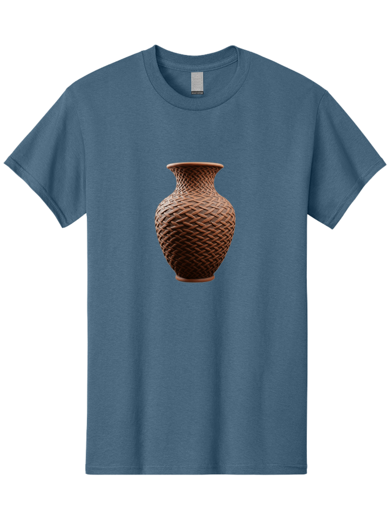 Wicker-Vase Men'S Graphic Tee, 100% Cotton, Comfortable Casual Summer Wear, Machine Washable, Woven Vase, Terracotta Pot, Earthy Tones, Woven Design, Traditional Craftsmanship, Handmade Pottery, Bohemian Decor, Rustic Charm, Home Decor Bab587