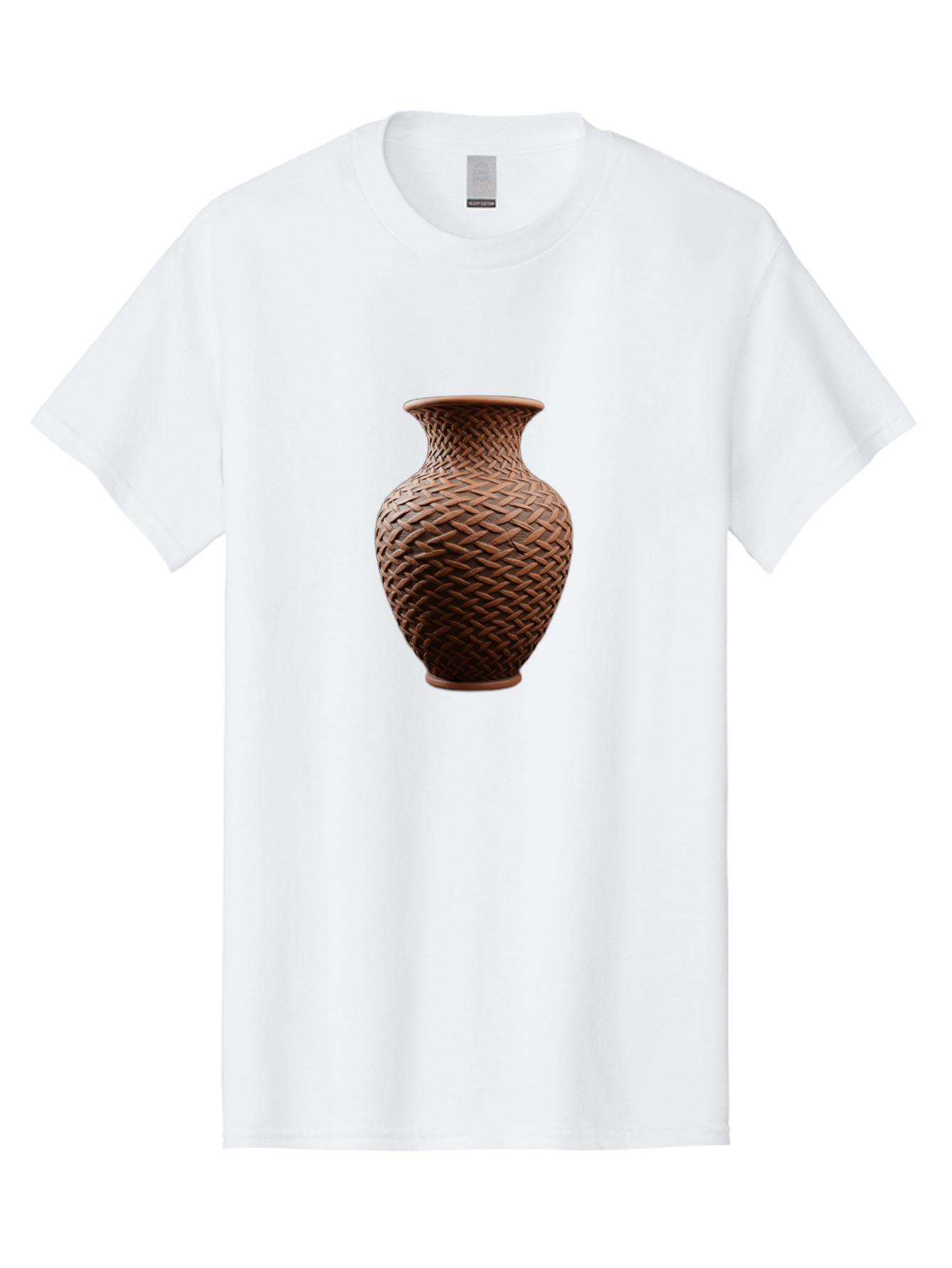Wicker-Vase Men'S Graphic Tee, 100% Cotton, Comfortable Casual Summer Wear, Machine Washable, Woven Vase, Terracotta Pot, Earthy Tones, Woven Design, Traditional Craftsmanship, Handmade Pottery, Bohemian Decor, Rustic Charm, Home Decor Bab587