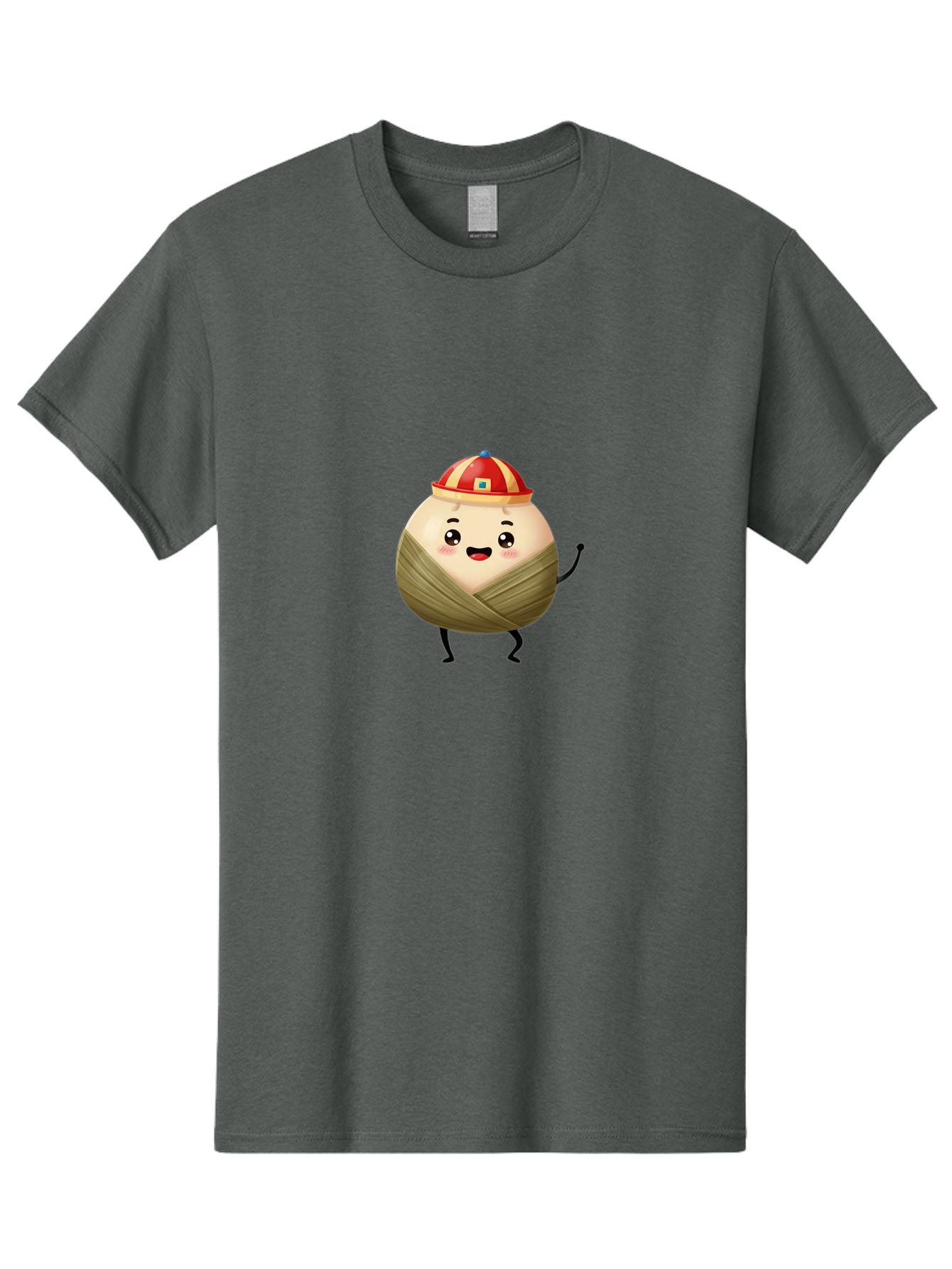 Xiaolongbao-1 Men'S Graphic Tee, 100% Cotton, Comfortable Casual Summer Wear, Machine Washable, Cartoon Dumpling, Steamed Bun, Happy Face, Kawaii Character, Chinese Food, Cute Illustration, Wrapped Dumpling, Smiling Face, Dumpling Character, Bab596