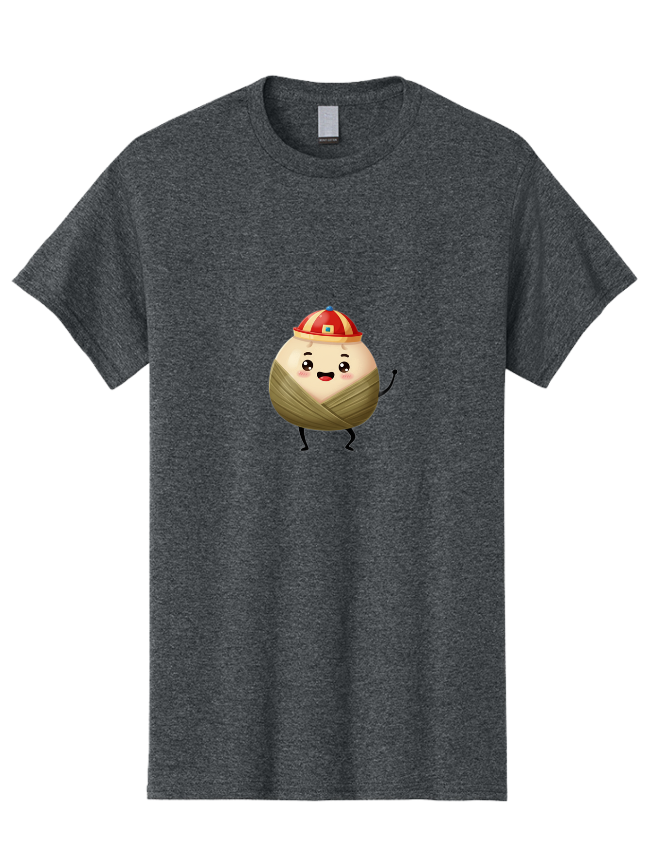 Xiaolongbao-1 Men'S Graphic Tee, 100% Cotton, Comfortable Casual Summer Wear, Machine Washable, Cartoon Dumpling, Steamed Bun, Happy Face, Kawaii Character, Chinese Food, Cute Illustration, Wrapped Dumpling, Smiling Face, Dumpling Character, Bab596