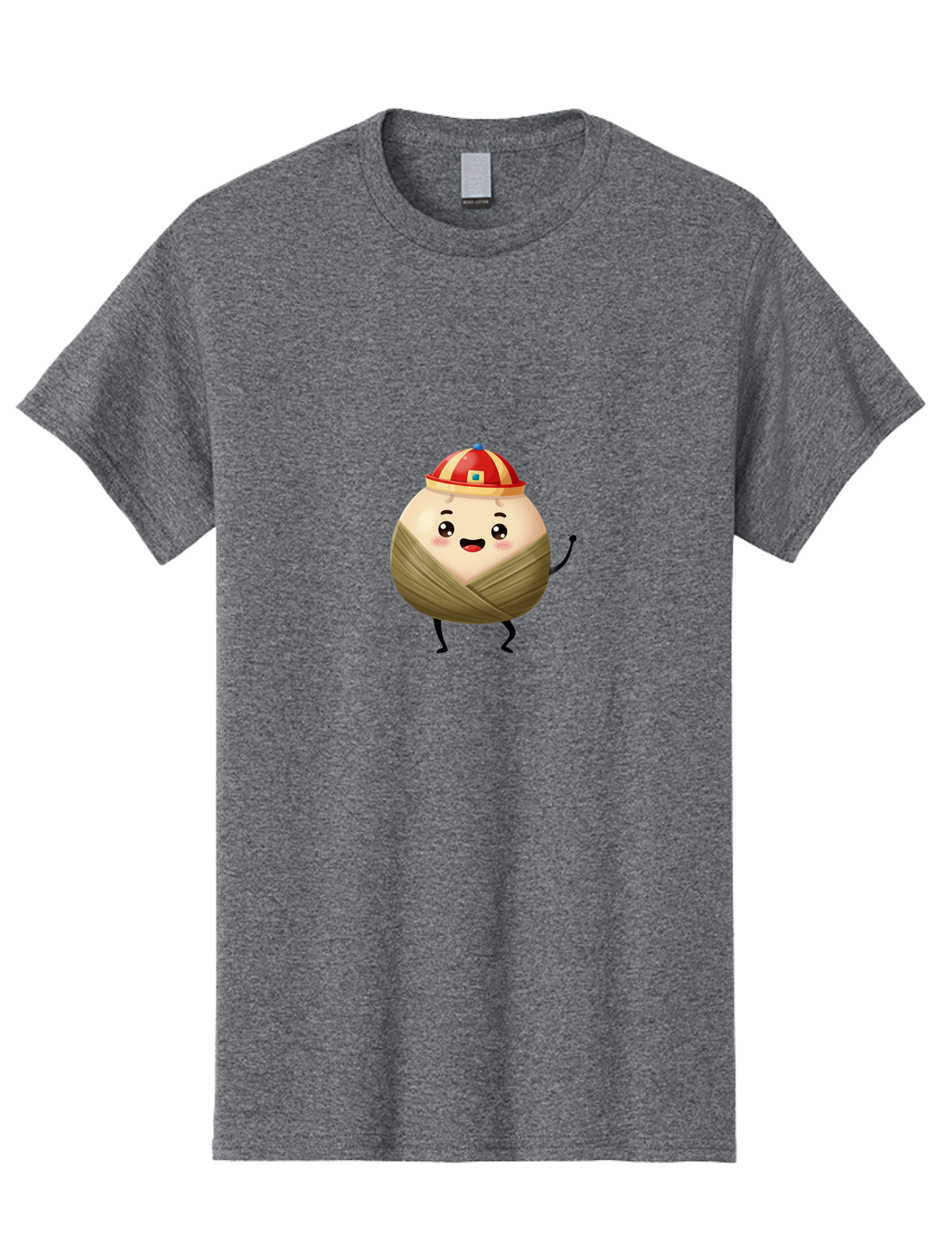 Xiaolongbao-1 Men'S Graphic Tee, 100% Cotton, Comfortable Casual Summer Wear, Machine Washable, Cartoon Dumpling, Steamed Bun, Happy Face, Kawaii Character, Chinese Food, Cute Illustration, Wrapped Dumpling, Smiling Face, Dumpling Character, Bab596