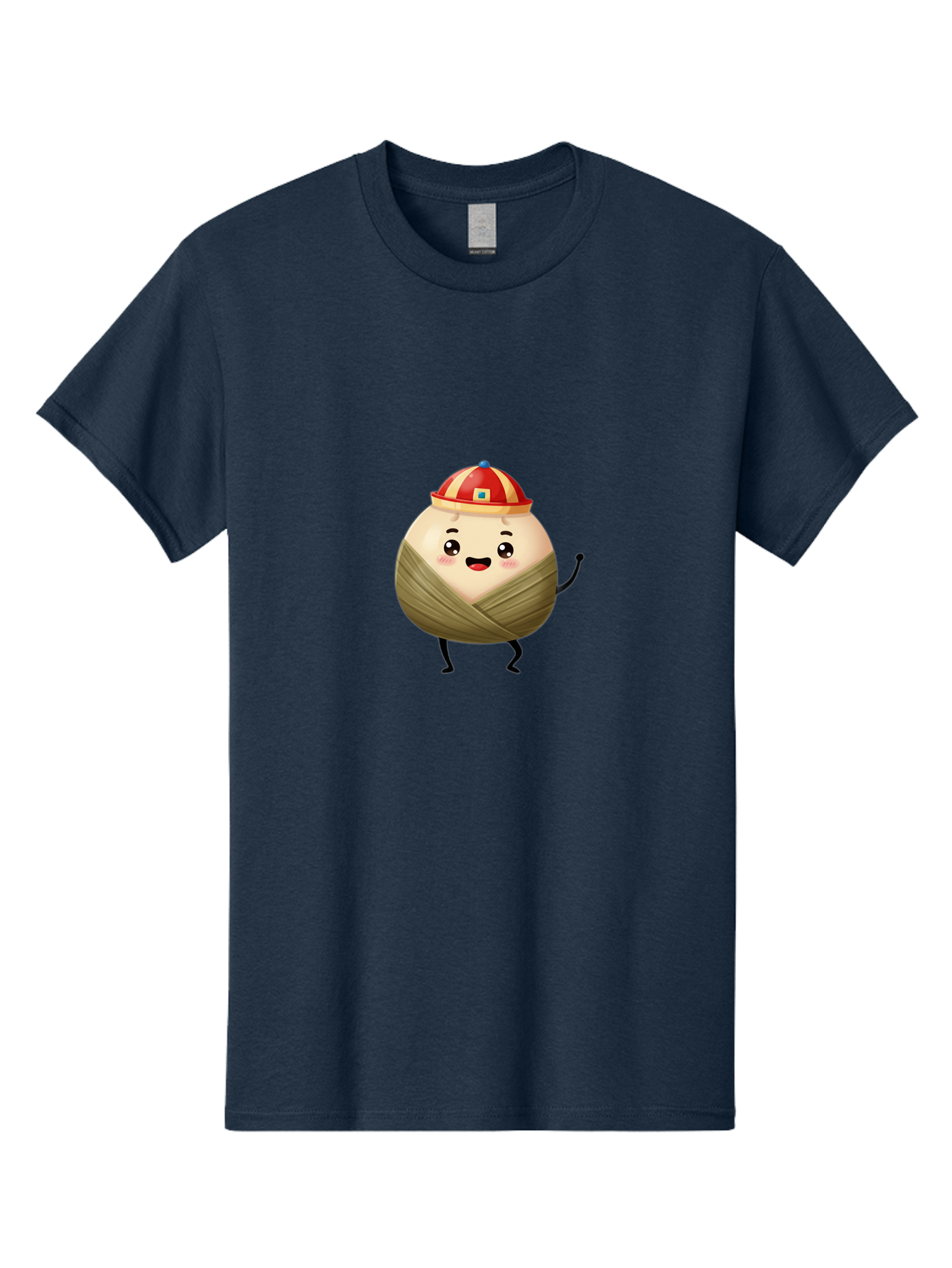 Xiaolongbao-1 Men'S Graphic Tee, 100% Cotton, Comfortable Casual Summer Wear, Machine Washable, Cartoon Dumpling, Steamed Bun, Happy Face, Kawaii Character, Chinese Food, Cute Illustration, Wrapped Dumpling, Smiling Face, Dumpling Character, Bab596