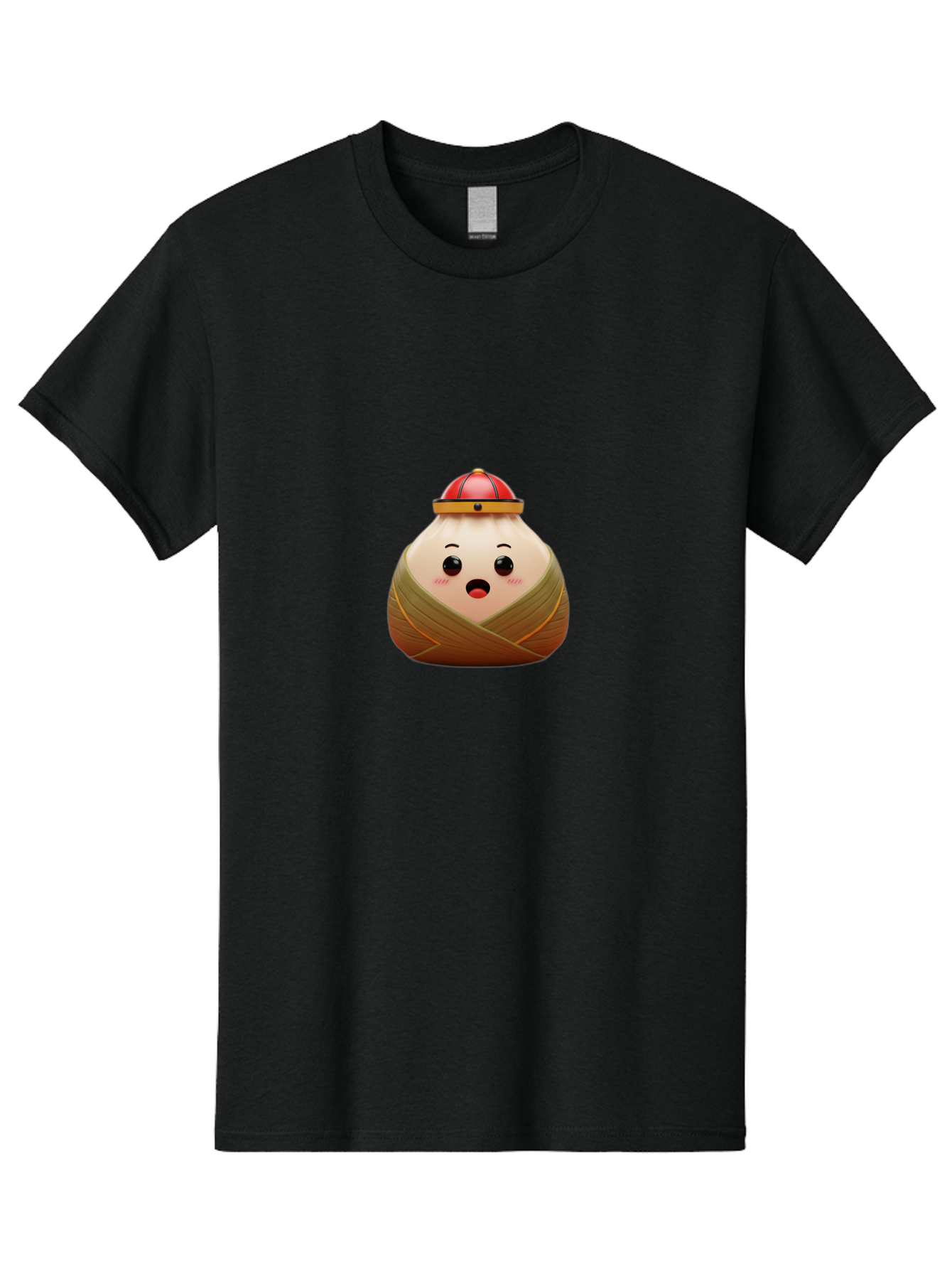 Xiaolongbao Men'S Graphic Tee, 100% Cotton, Comfortable Casual Summer Wear, Machine Washable, Cartoon Xiaolongbao, Chinese Dumpling, Steamed Bun, Surprised Expression, Adorable Character, Kawaii Food, Culinary Delight, Soup Dumpling Bab597