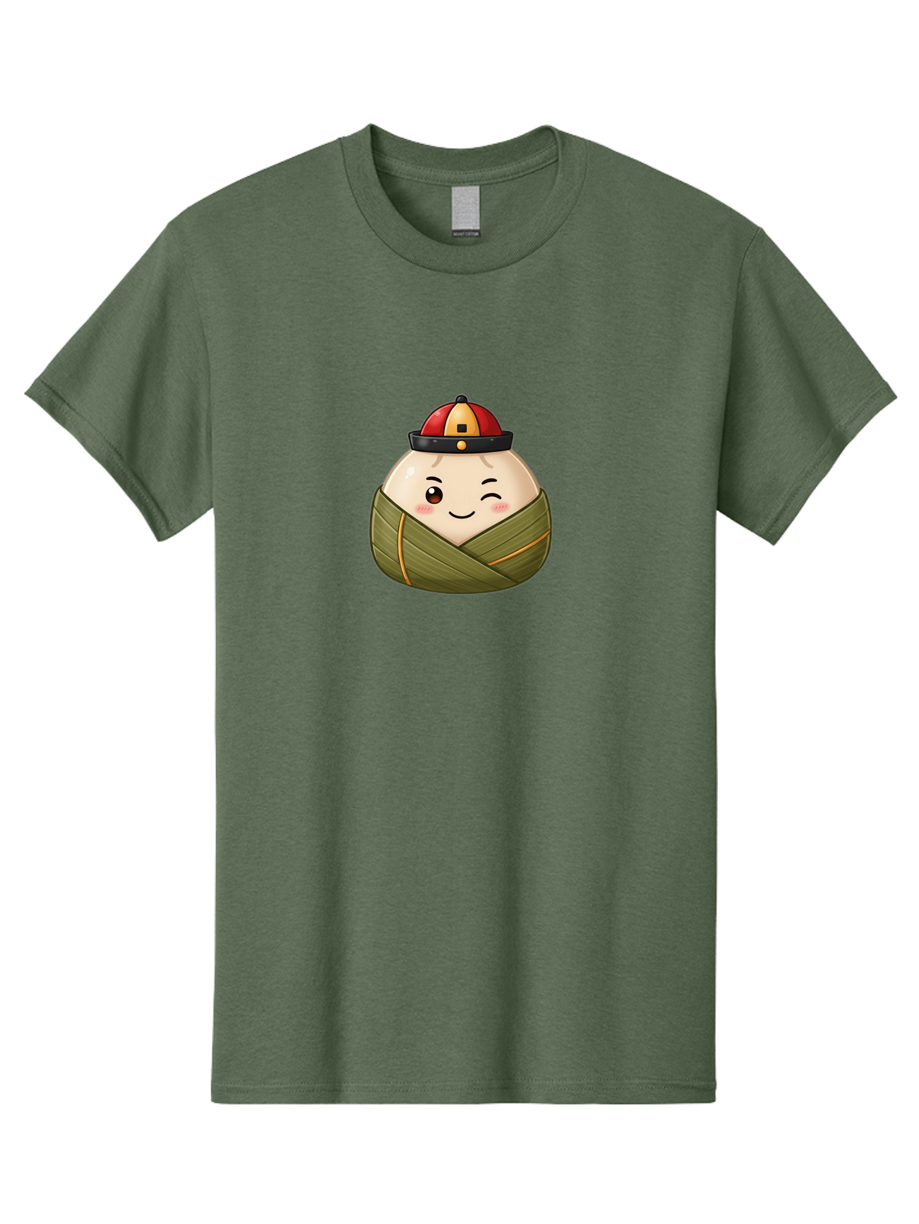 Zongzi-1 Men'S Graphic Tee, 100% Cotton, Comfortable Casual Summer Wear, Machine Washable, Zongzi Dumpling, Chinese Rice Dumpling, Dragon Boat Festival, Traditional Food, Cartoon Dumpling, Wrapped Dumpling, Smiling Dumpling, Bab602