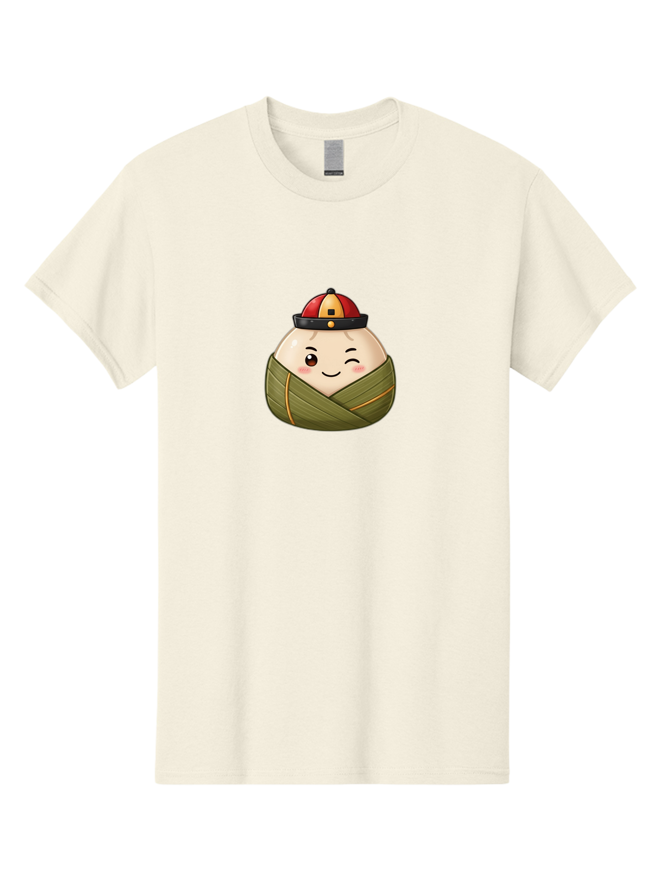 Zongzi-1 Men'S Graphic Tee, 100% Cotton, Comfortable Casual Summer Wear, Machine Washable, Zongzi Dumpling, Chinese Rice Dumpling, Dragon Boat Festival, Traditional Food, Cartoon Dumpling, Wrapped Dumpling, Smiling Dumpling, Bab602