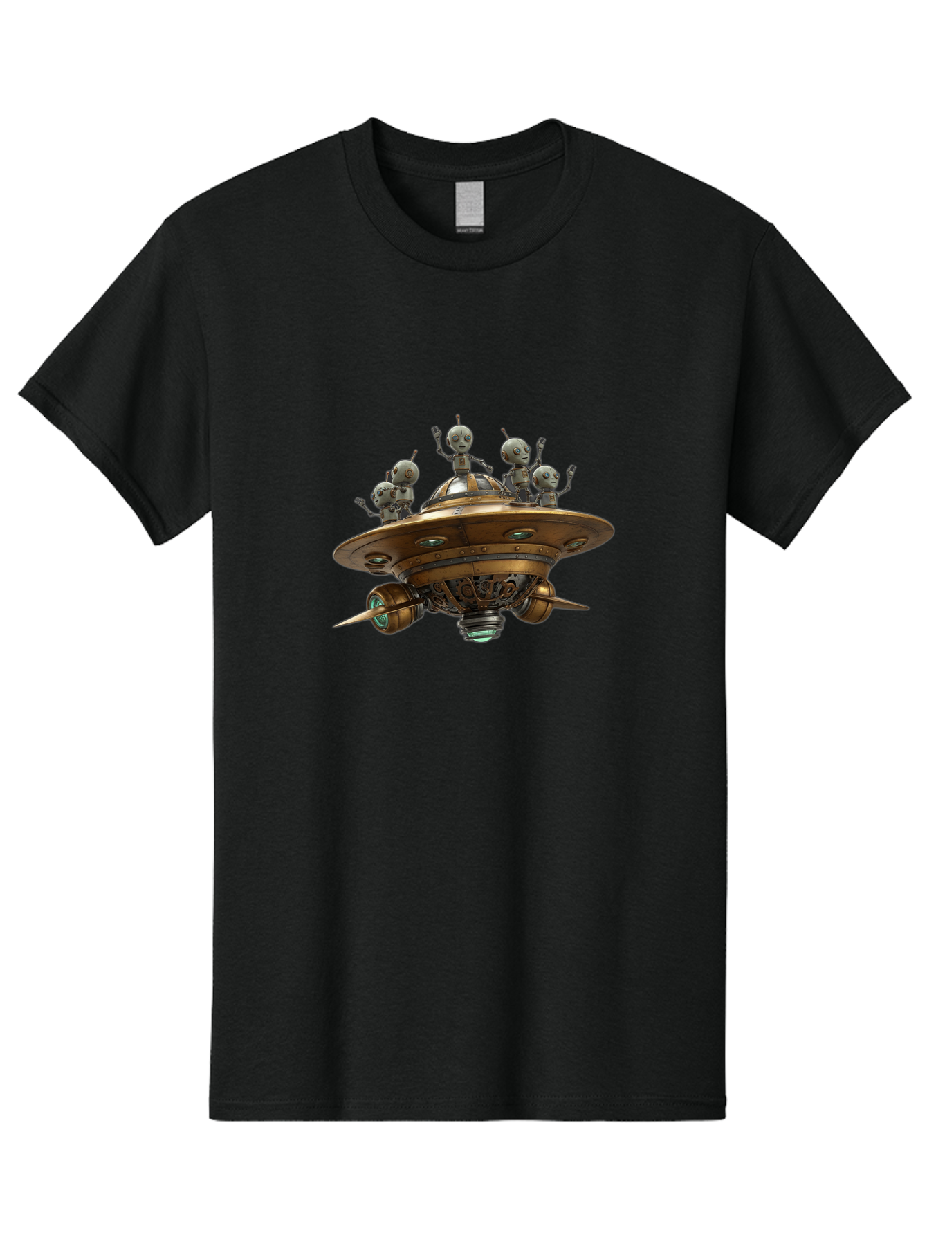 Alien-Ufo Men'S Graphic Tee, 100% Cotton, Comfortable Casual Summer Wear, Machine Washable, Flying Saucer, Extraterrestrial Life, Alien Spacecraft, Sci-Fi, Futuristic Technology, Silver Spaceship, Ufo Sighting, Alien Invasion, Robot Aliens Bab635