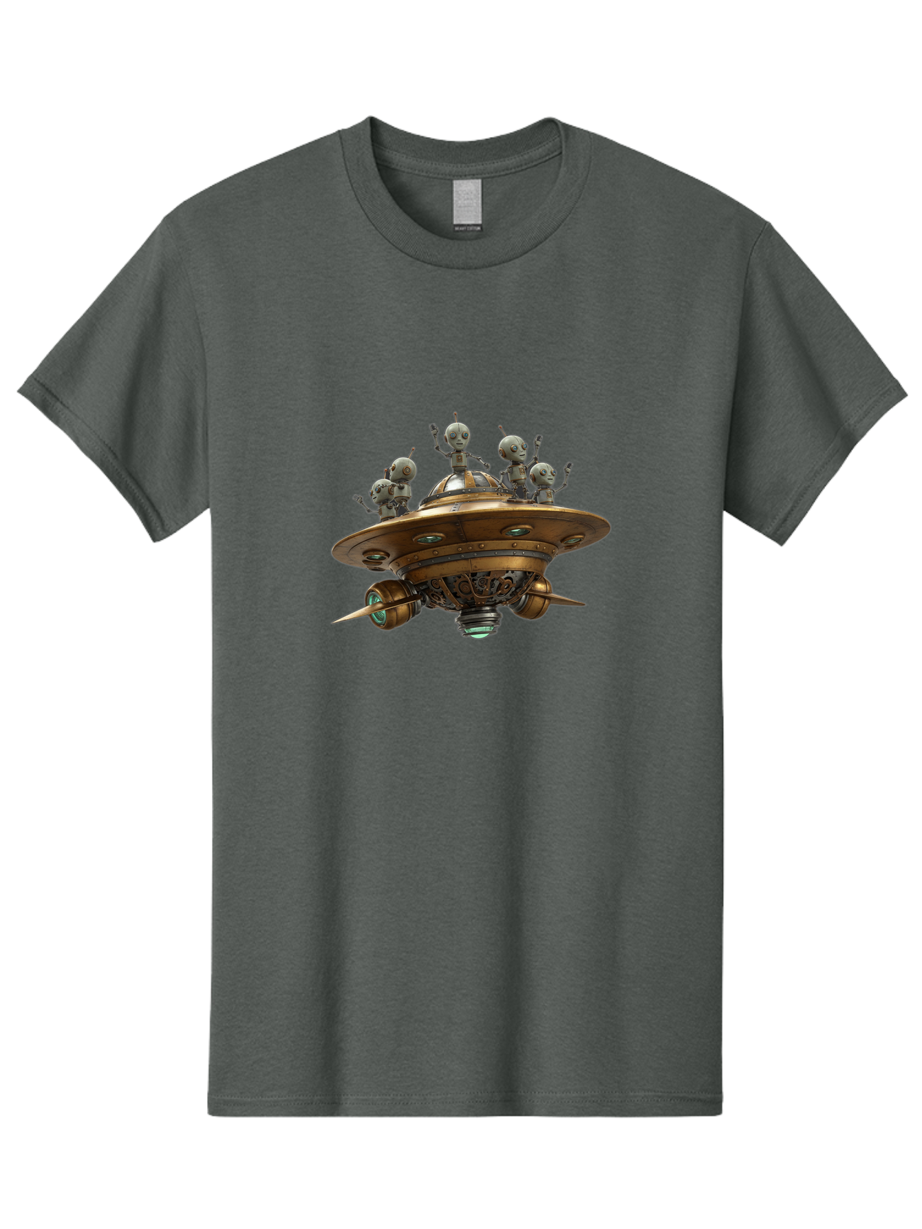 Alien-Ufo Men'S Graphic Tee, 100% Cotton, Comfortable Casual Summer Wear, Machine Washable, Flying Saucer, Extraterrestrial Life, Alien Spacecraft, Sci-Fi, Futuristic Technology, Silver Spaceship, Ufo Sighting, Alien Invasion, Robot Aliens Bab635