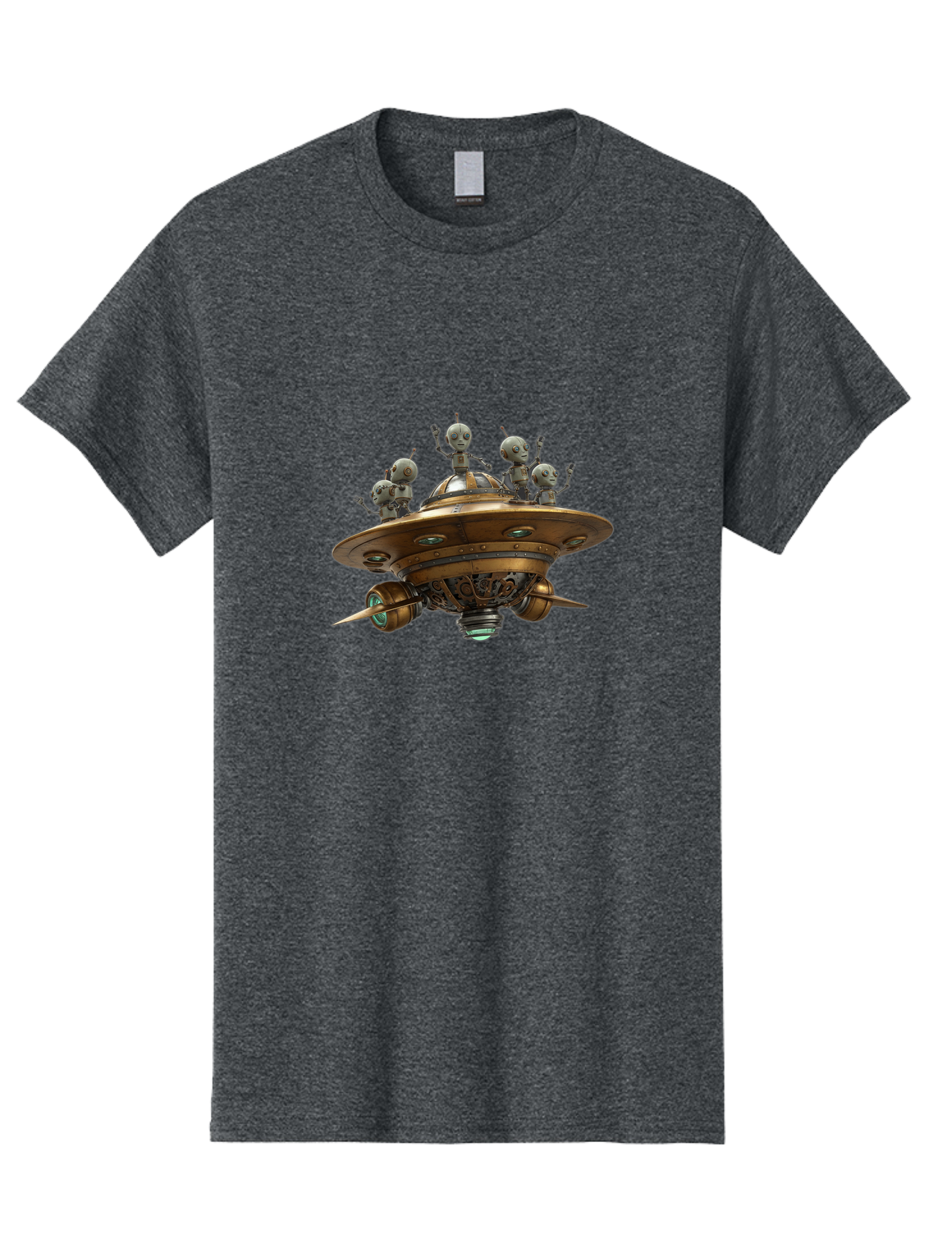 Alien-Ufo Men'S Graphic Tee, 100% Cotton, Comfortable Casual Summer Wear, Machine Washable, Flying Saucer, Extraterrestrial Life, Alien Spacecraft, Sci-Fi, Futuristic Technology, Silver Spaceship, Ufo Sighting, Alien Invasion, Robot Aliens Bab635