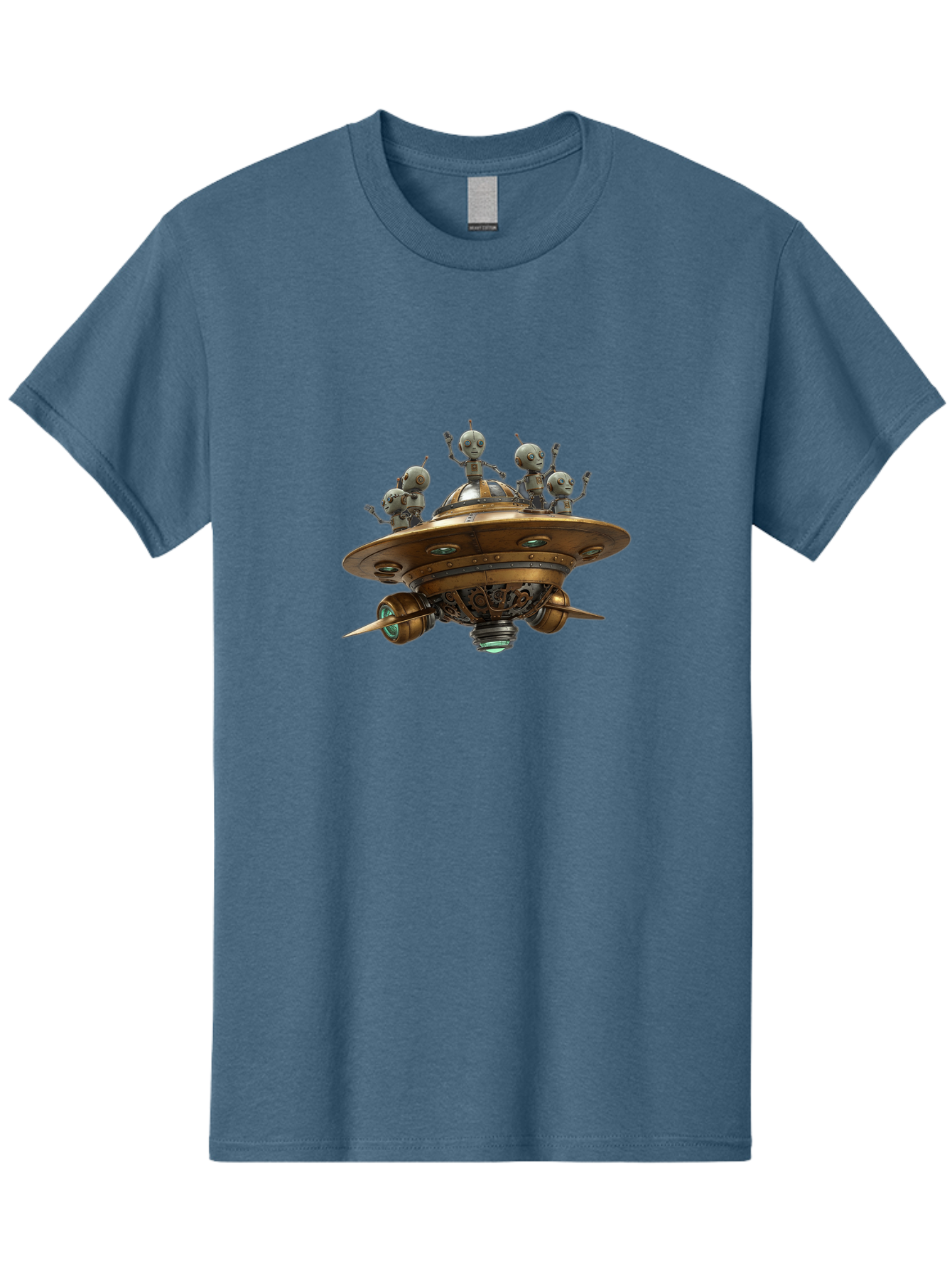 Alien-Ufo Men'S Graphic Tee, 100% Cotton, Comfortable Casual Summer Wear, Machine Washable, Flying Saucer, Extraterrestrial Life, Alien Spacecraft, Sci-Fi, Futuristic Technology, Silver Spaceship, Ufo Sighting, Alien Invasion, Robot Aliens Bab635