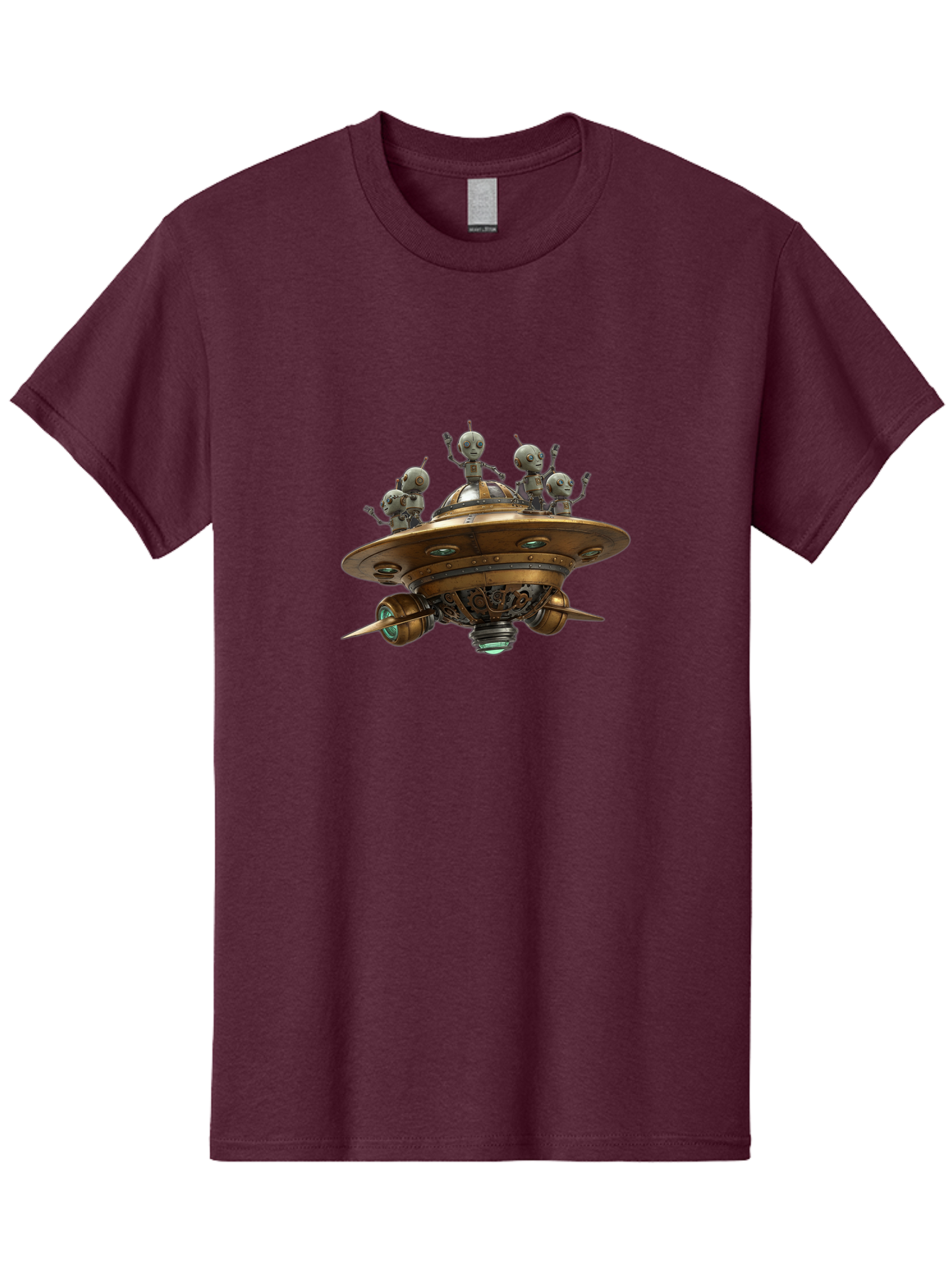 Alien-Ufo Men'S Graphic Tee, 100% Cotton, Comfortable Casual Summer Wear, Machine Washable, Flying Saucer, Extraterrestrial Life, Alien Spacecraft, Sci-Fi, Futuristic Technology, Silver Spaceship, Ufo Sighting, Alien Invasion, Robot Aliens Bab635