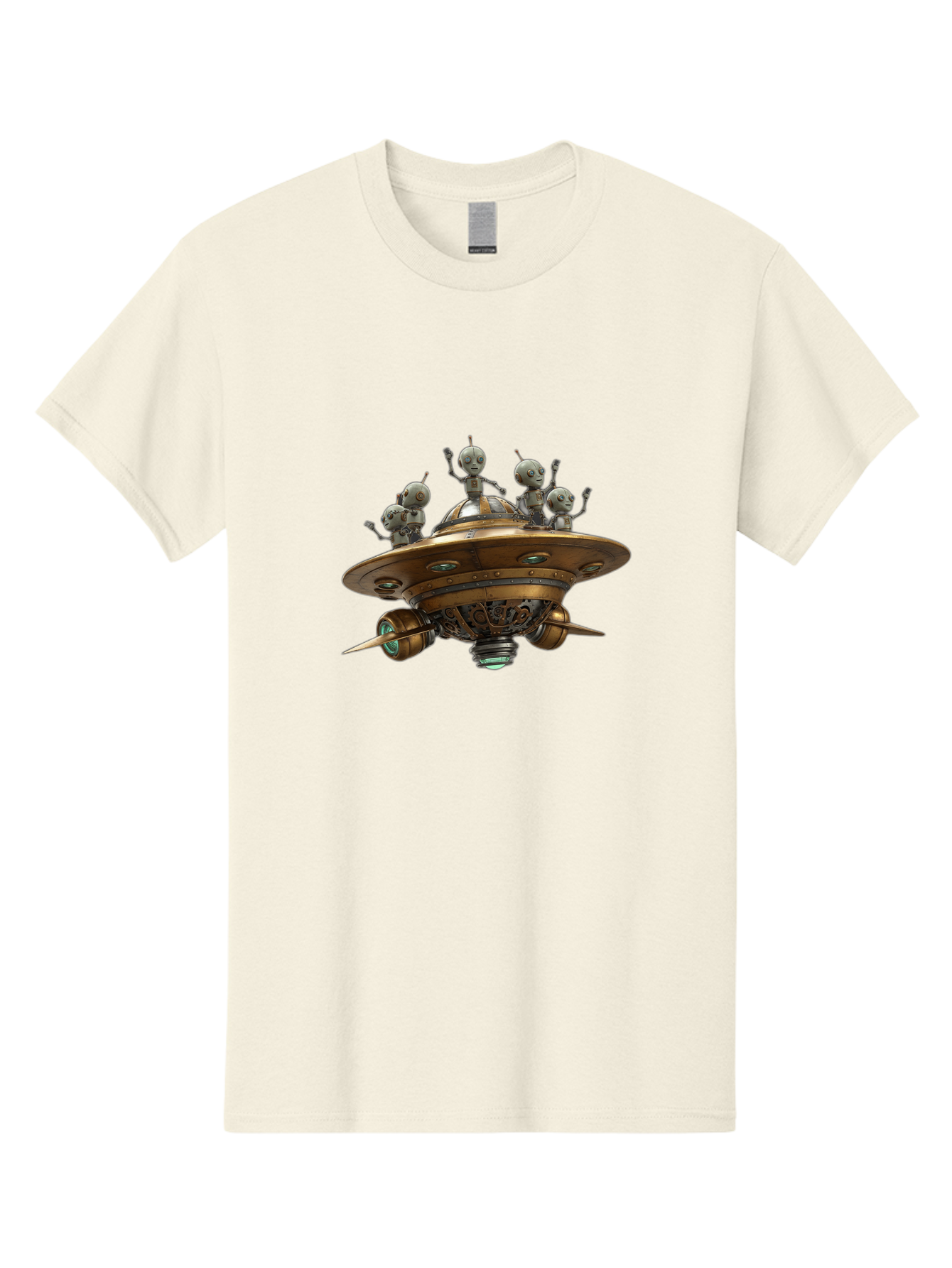 Alien-Ufo Men'S Graphic Tee, 100% Cotton, Comfortable Casual Summer Wear, Machine Washable, Flying Saucer, Extraterrestrial Life, Alien Spacecraft, Sci-Fi, Futuristic Technology, Silver Spaceship, Ufo Sighting, Alien Invasion, Robot Aliens Bab635