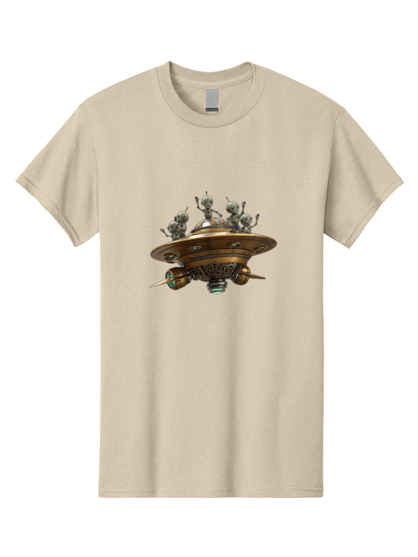 Alien-Ufo Men'S Graphic Tee, 100% Cotton, Comfortable Casual Summer Wear, Machine Washable, Flying Saucer, Extraterrestrial Life, Alien Spacecraft, Sci-Fi, Futuristic Technology, Silver Spaceship, Ufo Sighting, Alien Invasion, Robot Aliens Bab635