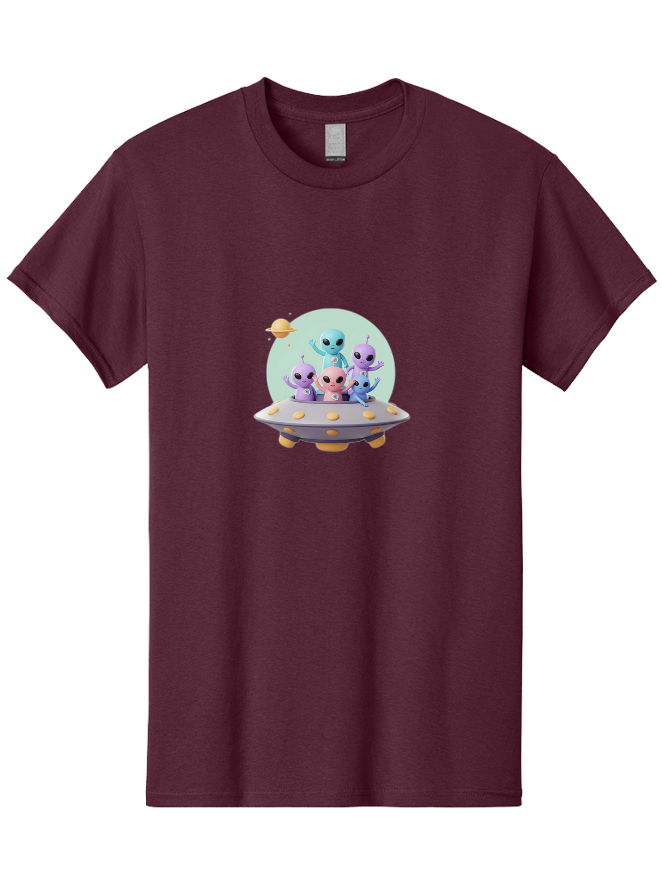 Aliens-In-Ufo Men'S Graphic Tee, 100% Cotton, Comfortable Casual Summer Wear, Machine Washable, Aliens In Ufo, Cartoon Characters, Science Fiction, Extraterrestrial Life, Ufo Sighting, Alien Invasion, Space Travel, Fantastical Creatures, Bab637