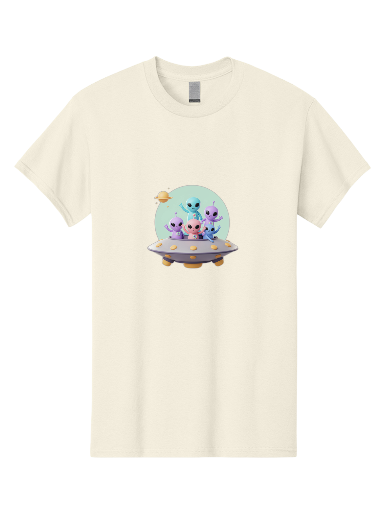 Aliens-In-Ufo Men'S Graphic Tee, 100% Cotton, Comfortable Casual Summer Wear, Machine Washable, Aliens In Ufo, Cartoon Characters, Science Fiction, Extraterrestrial Life, Ufo Sighting, Alien Invasion, Space Travel, Fantastical Creatures, Bab637