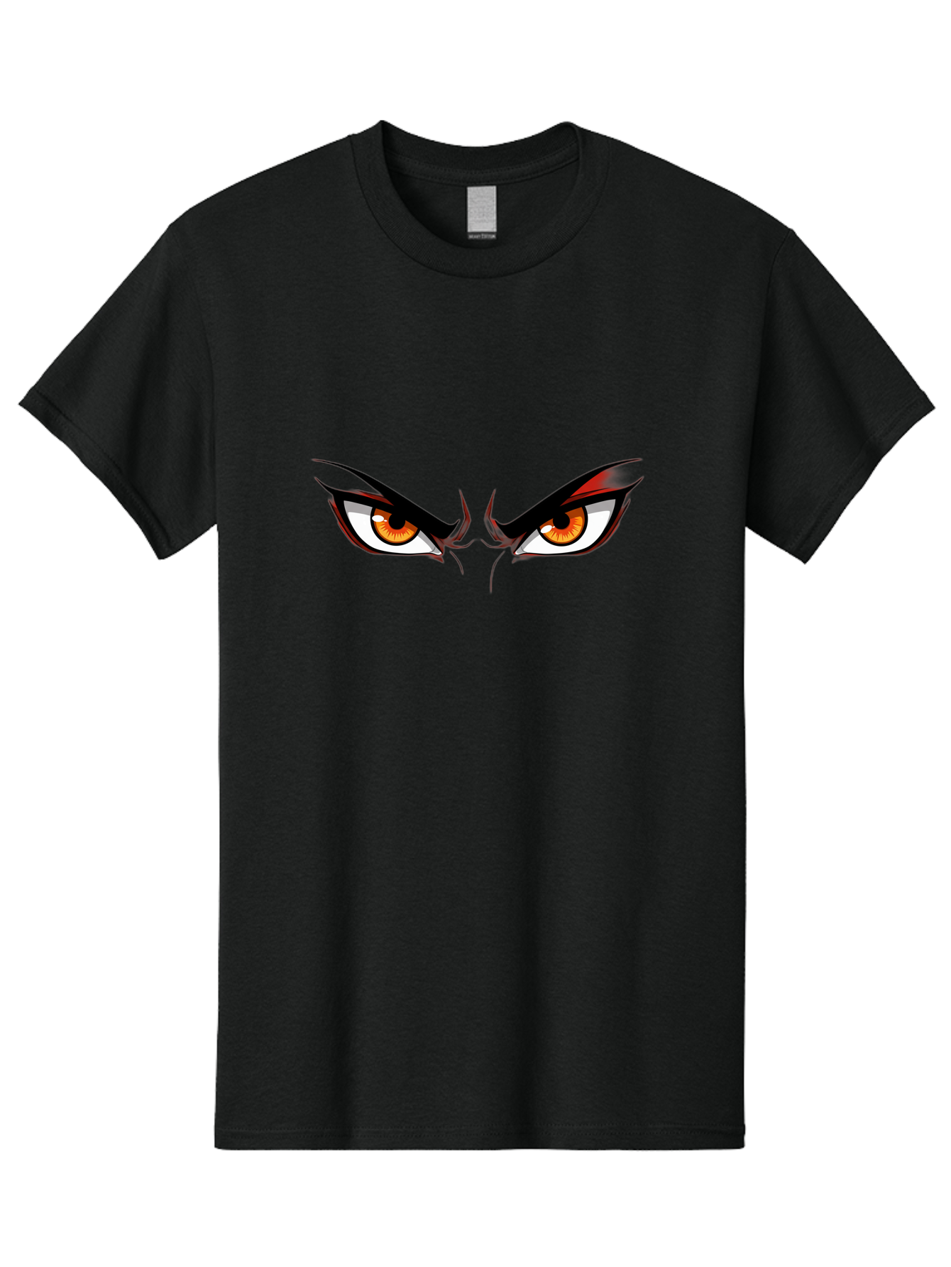Angry-Eyes-1 Men'S Graphic Tee, 100% Cotton, Comfortable Casual Summer Wear, Machine Washable, Menacing Stare, Angry Eyes, Intense Gaze, Dramatic Eye Makeup, Anime Style, Cartoonish Illustration, Fierce Expression, Eye Contact Bab645