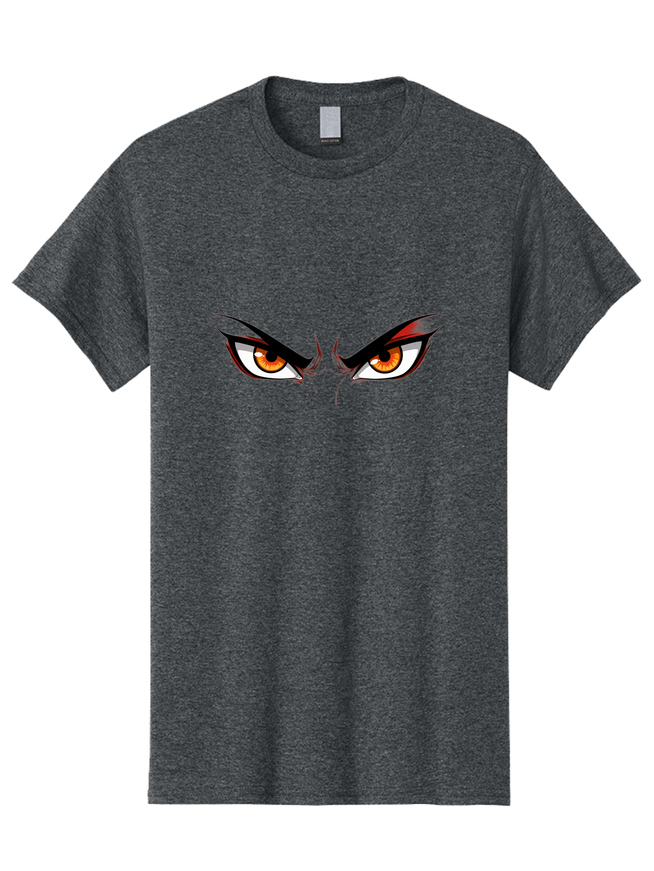 Angry-Eyes-1 Men'S Graphic Tee, 100% Cotton, Comfortable Casual Summer Wear, Machine Washable, Menacing Stare, Angry Eyes, Intense Gaze, Dramatic Eye Makeup, Anime Style, Cartoonish Illustration, Fierce Expression, Eye Contact Bab645