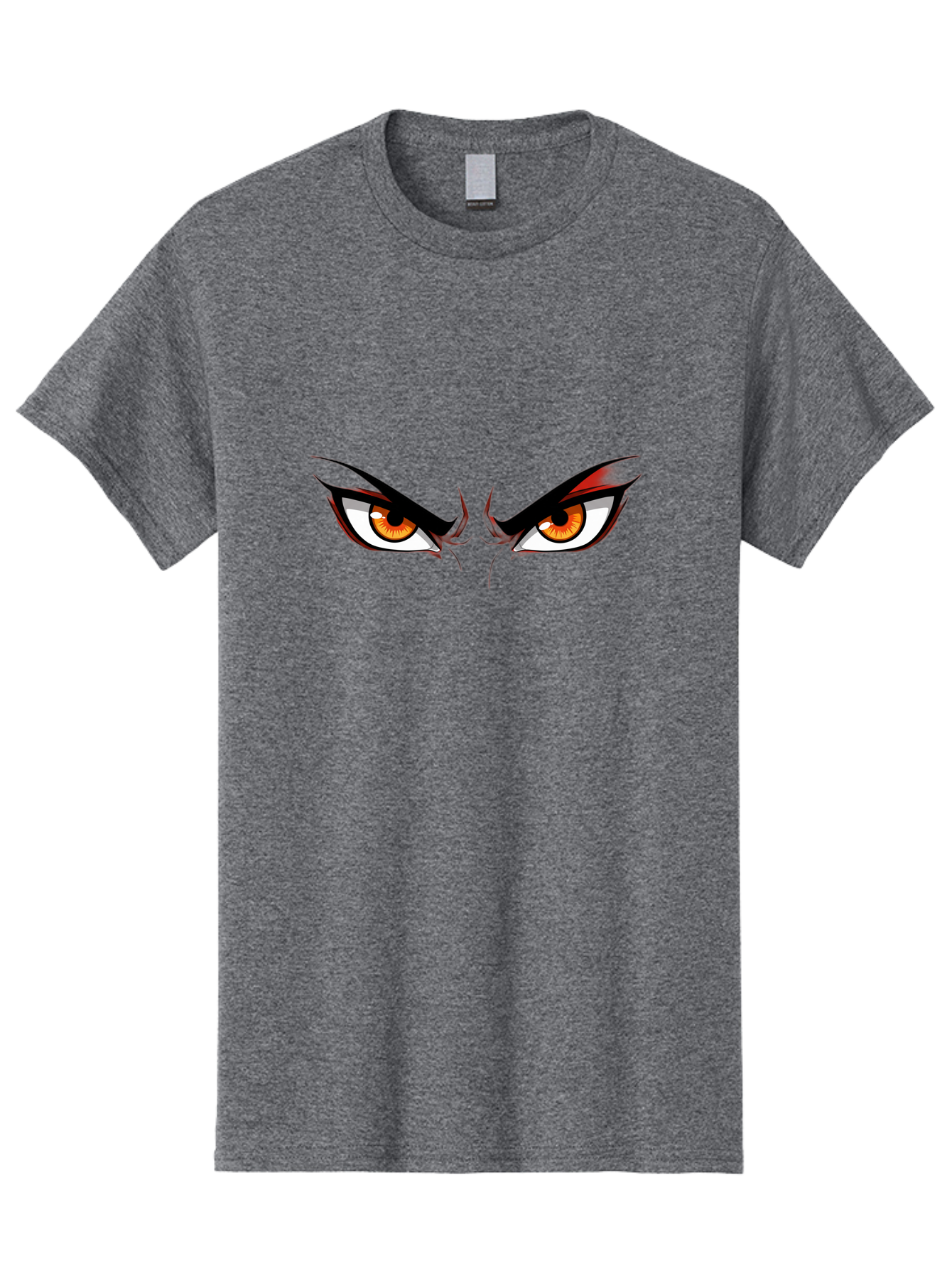 Angry-Eyes-1 Men'S Graphic Tee, 100% Cotton, Comfortable Casual Summer Wear, Machine Washable, Menacing Stare, Angry Eyes, Intense Gaze, Dramatic Eye Makeup, Anime Style, Cartoonish Illustration, Fierce Expression, Eye Contact Bab645