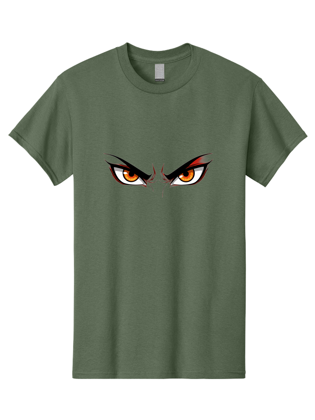 Angry-Eyes-1 Men'S Graphic Tee, 100% Cotton, Comfortable Casual Summer Wear, Machine Washable, Menacing Stare, Angry Eyes, Intense Gaze, Dramatic Eye Makeup, Anime Style, Cartoonish Illustration, Fierce Expression, Eye Contact Bab645