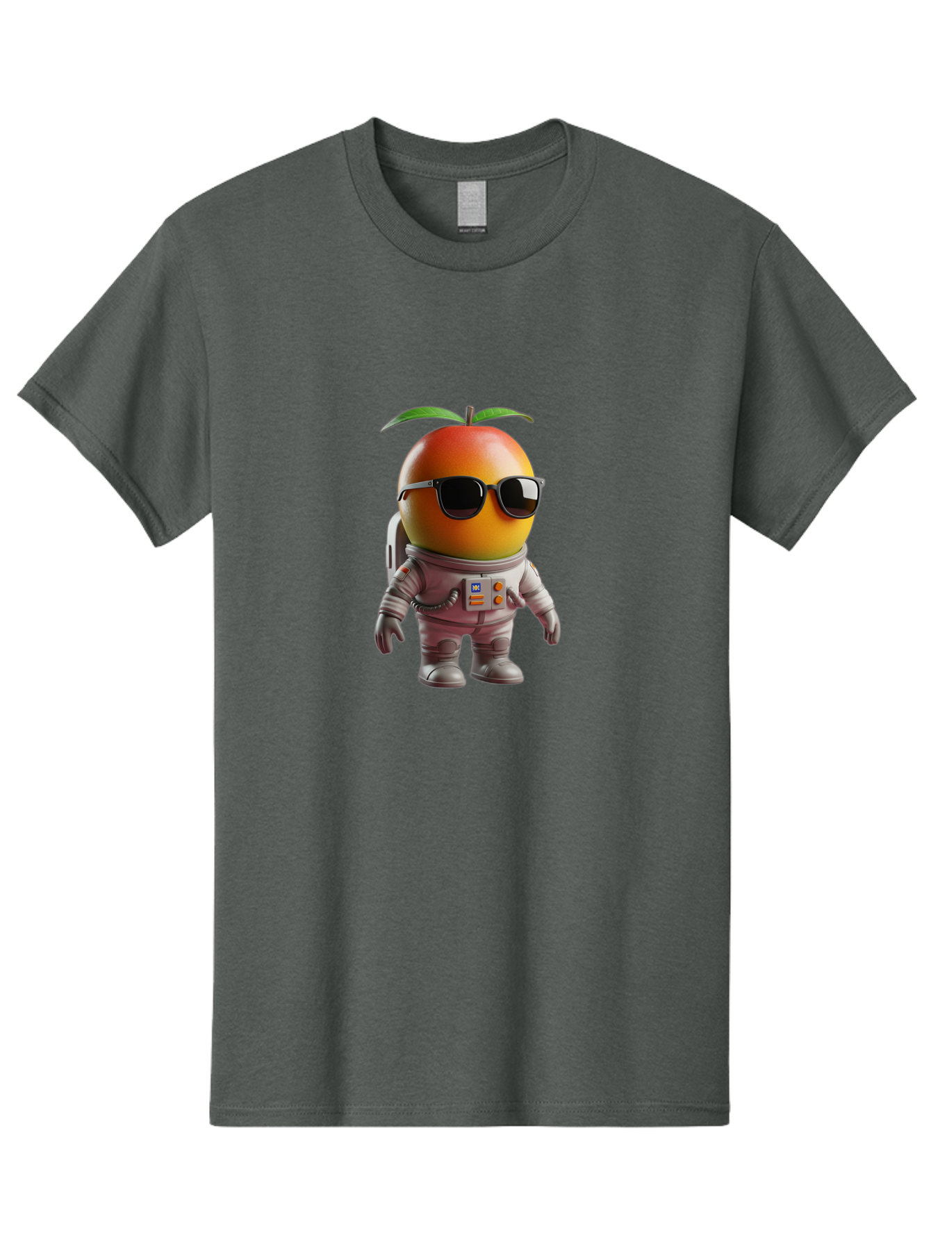 Astronaut-Peach Men'S Graphic Tee, 100% Cotton, Comfortable Casual Summer Wear, Machine Washable, Mango Astronaut, Space Suit, Trendy Shades, Cartoon Character, Orange Fruit, Astronaut Costume, Futuristic Design, Cool Glasses, Space Adventure, Bab653