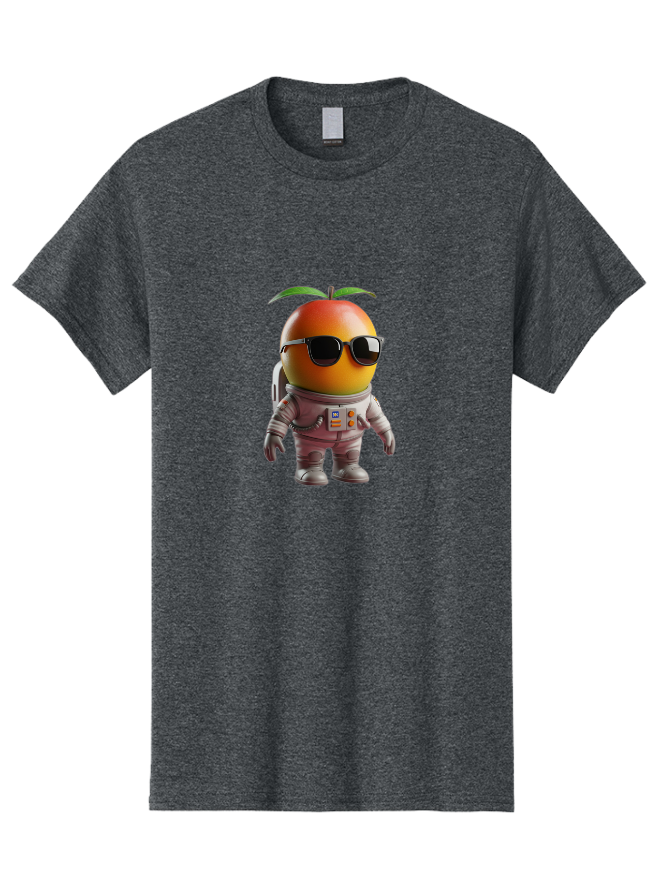 Astronaut-Peach Men'S Graphic Tee, 100% Cotton, Comfortable Casual Summer Wear, Machine Washable, Mango Astronaut, Space Suit, Trendy Shades, Cartoon Character, Orange Fruit, Astronaut Costume, Futuristic Design, Cool Glasses, Space Adventure, Bab653