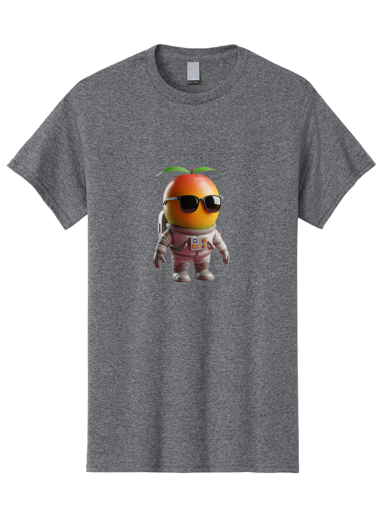 Astronaut-Peach Men'S Graphic Tee, 100% Cotton, Comfortable Casual Summer Wear, Machine Washable, Mango Astronaut, Space Suit, Trendy Shades, Cartoon Character, Orange Fruit, Astronaut Costume, Futuristic Design, Cool Glasses, Space Adventure, Bab653
