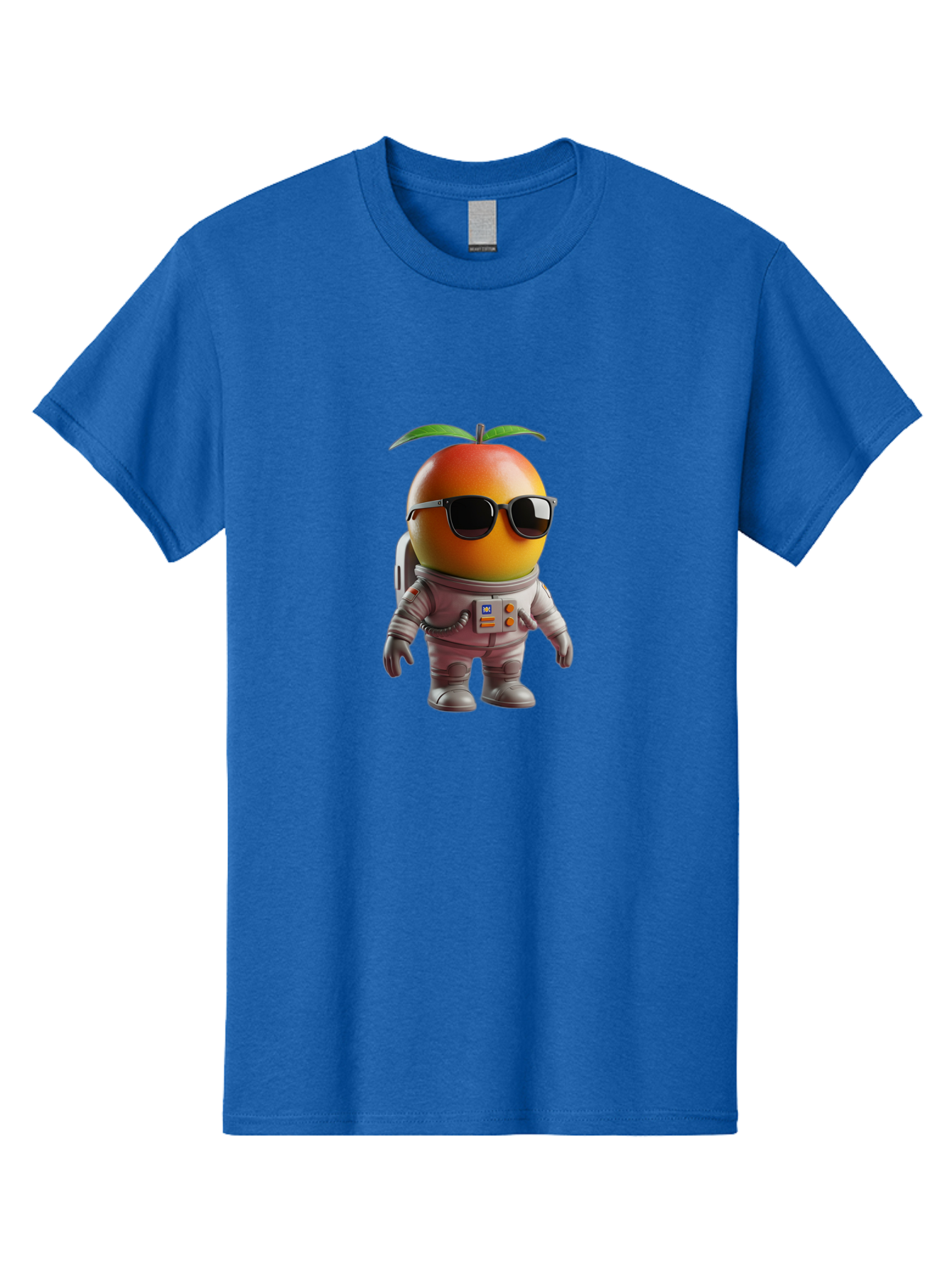 Astronaut-Peach Men'S Graphic Tee, 100% Cotton, Comfortable Casual Summer Wear, Machine Washable, Mango Astronaut, Space Suit, Trendy Shades, Cartoon Character, Orange Fruit, Astronaut Costume, Futuristic Design, Cool Glasses, Space Adventure, Bab653