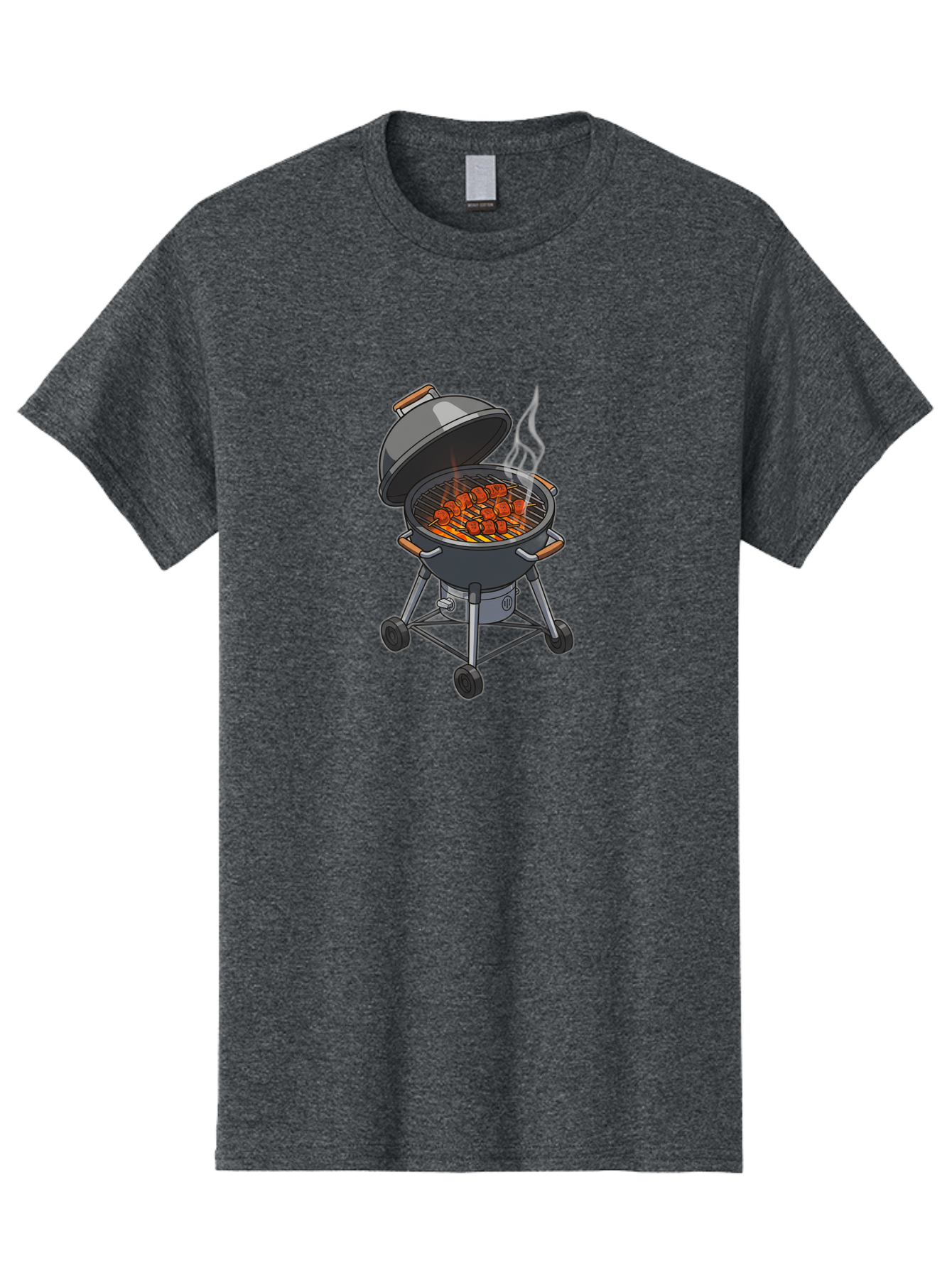 Barbecue-Grill-5 Men'S Graphic Tee, 100% Cotton, Comfortable Casual Summer Wear, Machine Washable, Barbecue Grill, Grilled Meats, Outdoor Cooking, Barbecue Ingredients, Charcoal Grill, Grilled Food, Summer Cooking, Barbecue Accessories, Bab659
