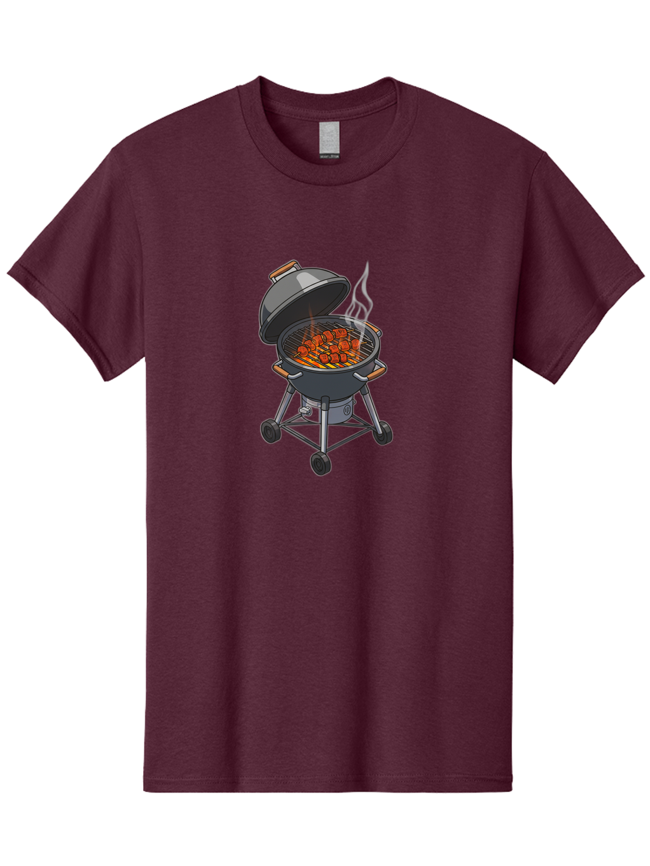 Barbecue-Grill-5 Men'S Graphic Tee, 100% Cotton, Comfortable Casual Summer Wear, Machine Washable, Barbecue Grill, Grilled Meats, Outdoor Cooking, Barbecue Ingredients, Charcoal Grill, Grilled Food, Summer Cooking, Barbecue Accessories, Bab659