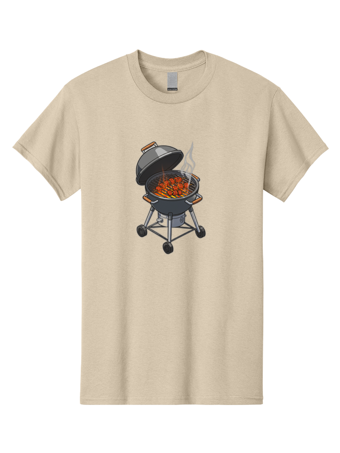 Barbecue-Grill-5 Men'S Graphic Tee, 100% Cotton, Comfortable Casual Summer Wear, Machine Washable, Barbecue Grill, Grilled Meats, Outdoor Cooking, Barbecue Ingredients, Charcoal Grill, Grilled Food, Summer Cooking, Barbecue Accessories, Bab659
