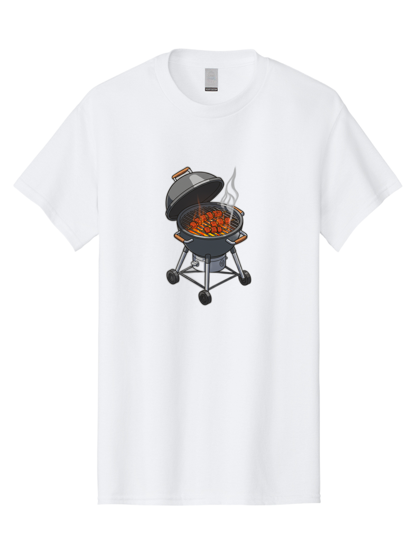 Barbecue-Grill-5 Men'S Graphic Tee, 100% Cotton, Comfortable Casual Summer Wear, Machine Washable, Barbecue Grill, Grilled Meats, Outdoor Cooking, Barbecue Ingredients, Charcoal Grill, Grilled Food, Summer Cooking, Barbecue Accessories, Bab659