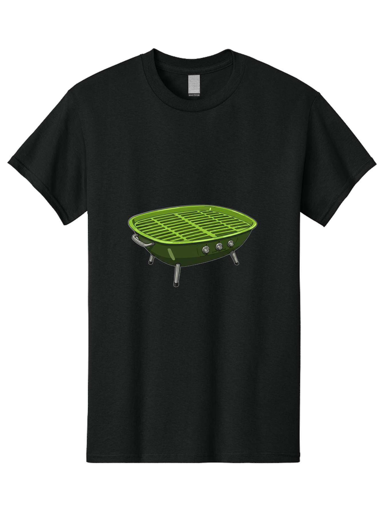 Barbecue-Grill-6 Men'S Graphic Tee, 100% Cotton, Comfortable Casual Summer Wear, Machine Washable, Portable Grill, Barbecue Cooking, Outdoor Cooking, Gas Grill, Silver Legs, Control Knobs, Grill Grate, Outdoor Entertaining Bab660