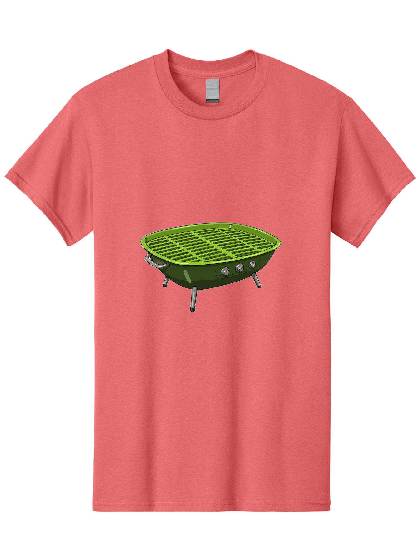 Barbecue-Grill-6 Men'S Graphic Tee, 100% Cotton, Comfortable Casual Summer Wear, Machine Washable, Portable Grill, Barbecue Cooking, Outdoor Cooking, Gas Grill, Silver Legs, Control Knobs, Grill Grate, Outdoor Entertaining Bab660