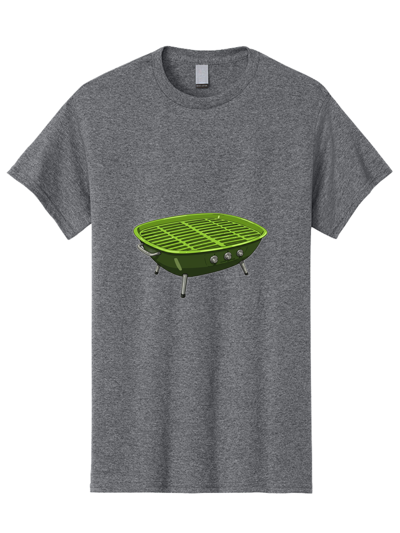 Barbecue-Grill-6 Men'S Graphic Tee, 100% Cotton, Comfortable Casual Summer Wear, Machine Washable, Portable Grill, Barbecue Cooking, Outdoor Cooking, Gas Grill, Silver Legs, Control Knobs, Grill Grate, Outdoor Entertaining Bab660