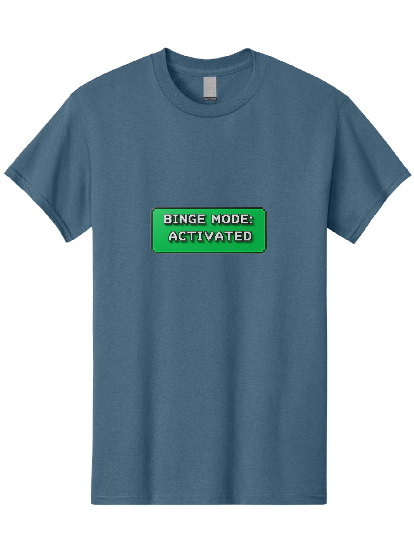 Binge-Mode-Activated Men'S Graphic Tee, 100% Cotton, Comfortable Casual Summer Wear, Machine Washable, Binge Watching, Marathon Viewing, Streaming Mode, Entertainment Mode, Tv Series, Video Streaming, Pop Culture, Entertainment, Tv Shows Bab682