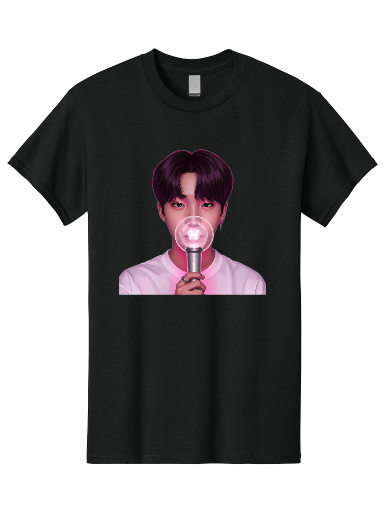 Bts-Army-Bomb Men'S Graphic Tee, 100% Cotton, Comfortable Casual Summer Wear, Machine Washable, K-Pop Fan, Bts Merchandise, Army Bomb Lightstick, Concert Accessory, Fandom Symbol, Bts Army, Fan Culture, K-Pop Merchandise, Bts Concert Bab694