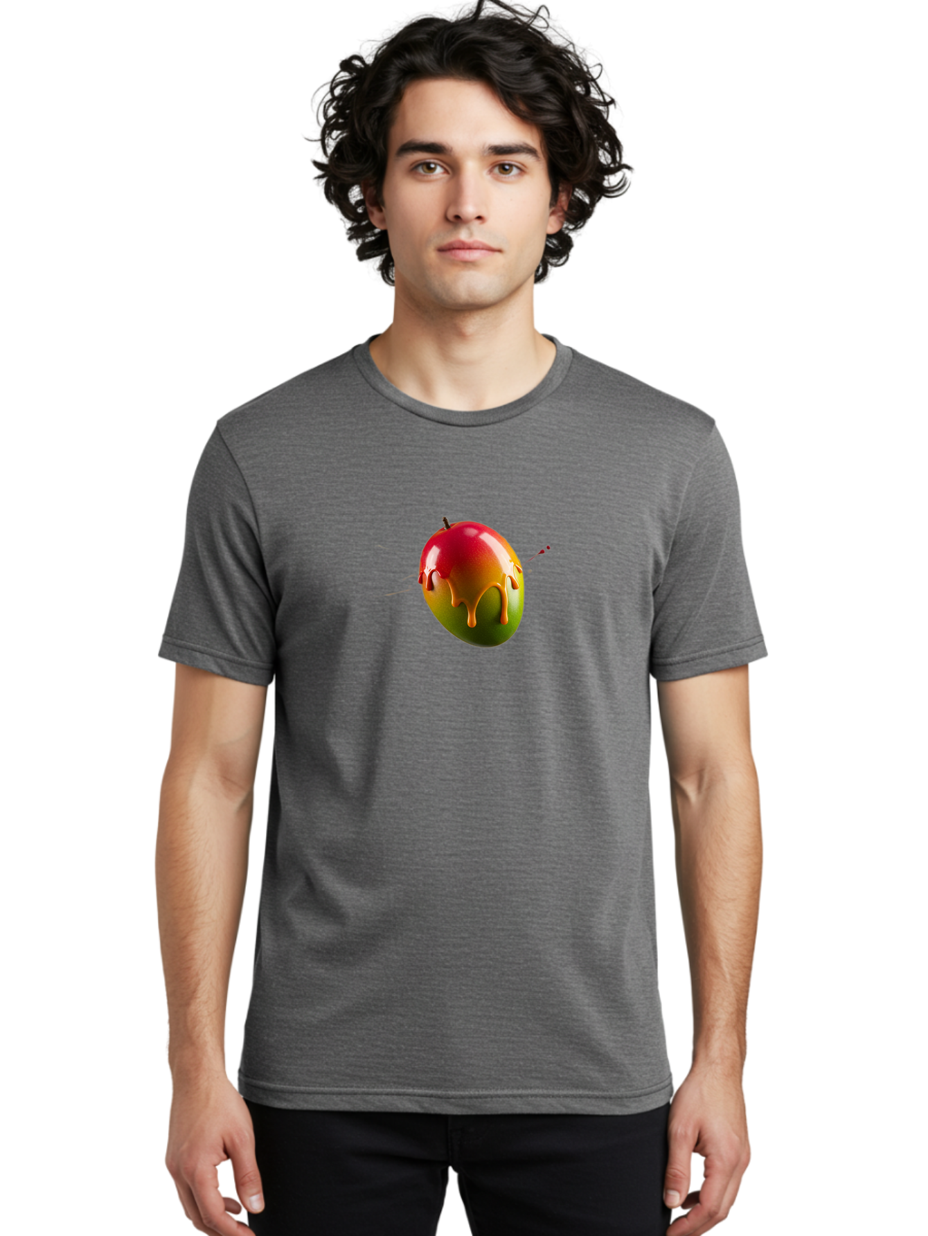 Caramel-Apple Men'S Graphic Tee, 100% Cotton, Comfortable Casual Summer Wear, Machine Washable, Ladybug, Red And Black Ladybug, 3D Illustration, Shiny Ladybug, Ladybug With Orange Liquid, Insect, Ladybug Illustration Bab715