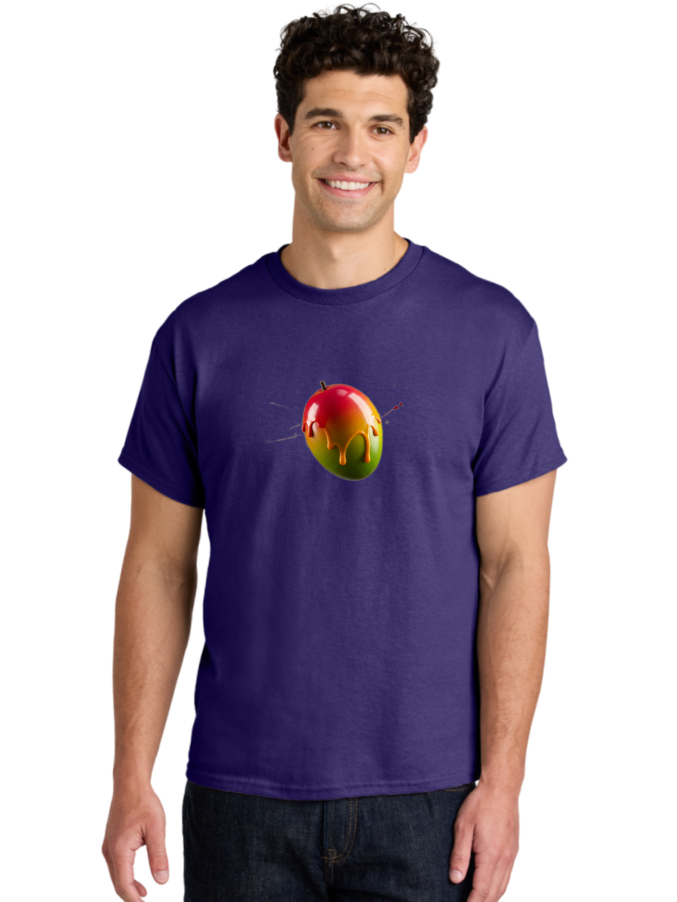 Caramel-Apple Men'S Graphic Tee, 100% Cotton, Comfortable Casual Summer Wear, Machine Washable, Ladybug, Red And Black Ladybug, 3D Illustration, Shiny Ladybug, Ladybug With Orange Liquid, Insect, Ladybug Illustration Bab715