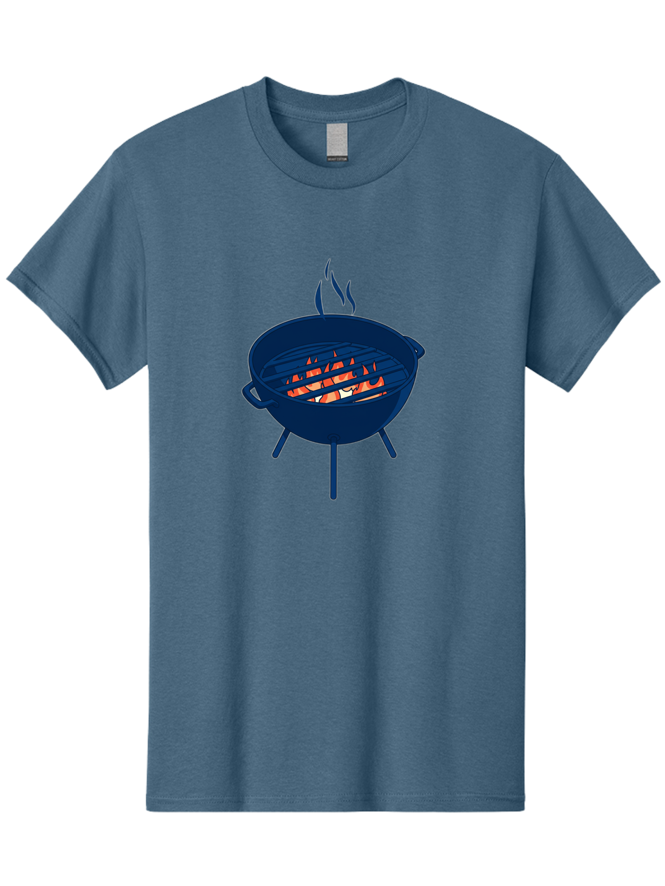 Charcoal-Grill-1 Men'S Graphic Tee, 100% Cotton, Comfortable Casual Summer Wear, Machine Washable, Barbecue Grill, Grilling Food, Outdoor Cooking, Fiery Coals, Sizzling Meat, Barbecue Season, Summertime Fun, Grilling Outdoors, Grill Marks Bab724