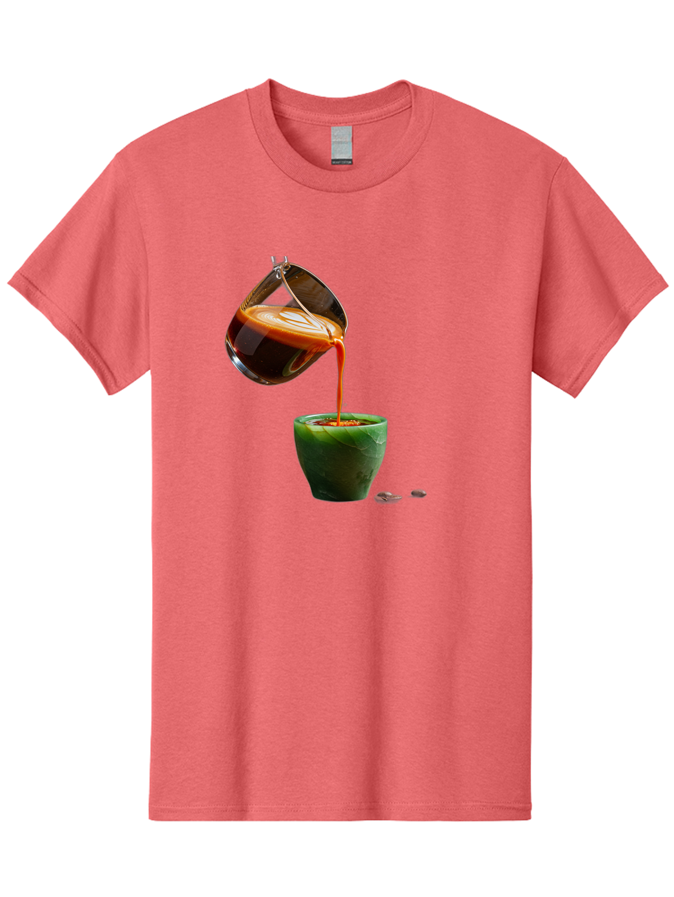 Coffee-Being-Poured Men'S Graphic Tee, 100% Cotton, Comfortable Casual Summer Wear, Machine Washable, Espresso Being Poured, Coffee In Cup, Rich Coffee, Coffee Beans, Morning Coffee, Coffee Culture, Caffeine Boost Bab784