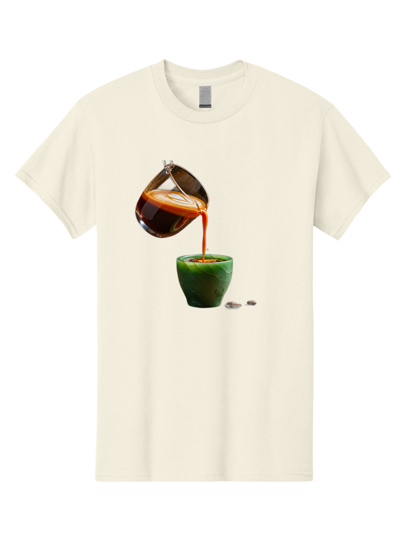 Coffee-Being-Poured Men'S Graphic Tee, 100% Cotton, Comfortable Casual Summer Wear, Machine Washable, Espresso Being Poured, Coffee In Cup, Rich Coffee, Coffee Beans, Morning Coffee, Coffee Culture, Caffeine Boost Bab784